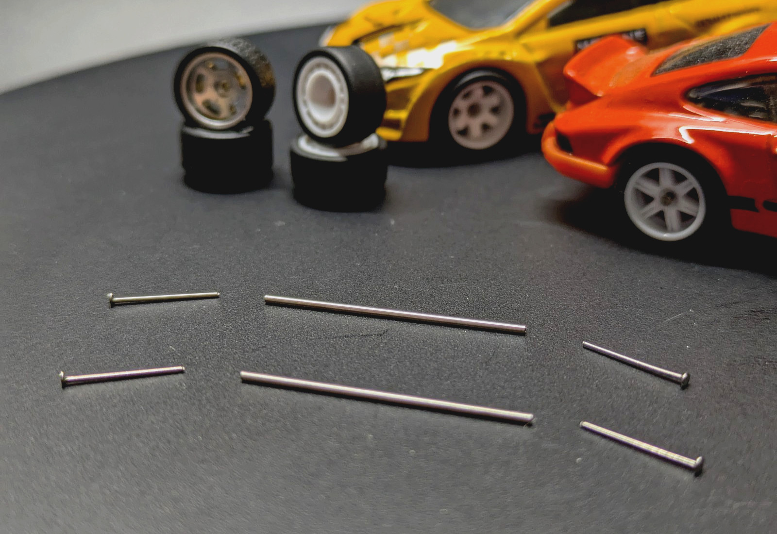 1/64 Custom AXLES for Real Riders Wheels Swaps - 25mm (10 Sets for 10 Cars) 1/64 Custom AXLES for Real Riders Wheels Swaps - 25mm (10 Sets for 10 Cars)