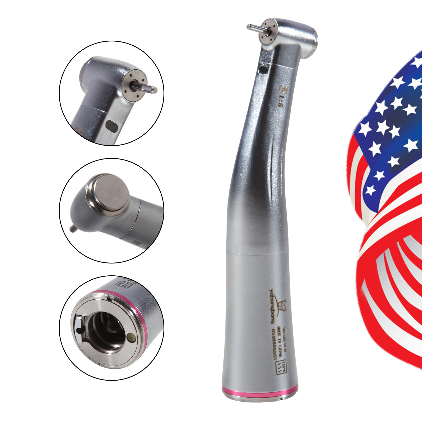 NSK Style Dental Brushless LED Electric Micro Motor 1:1/1:5 Increasing Handpiece