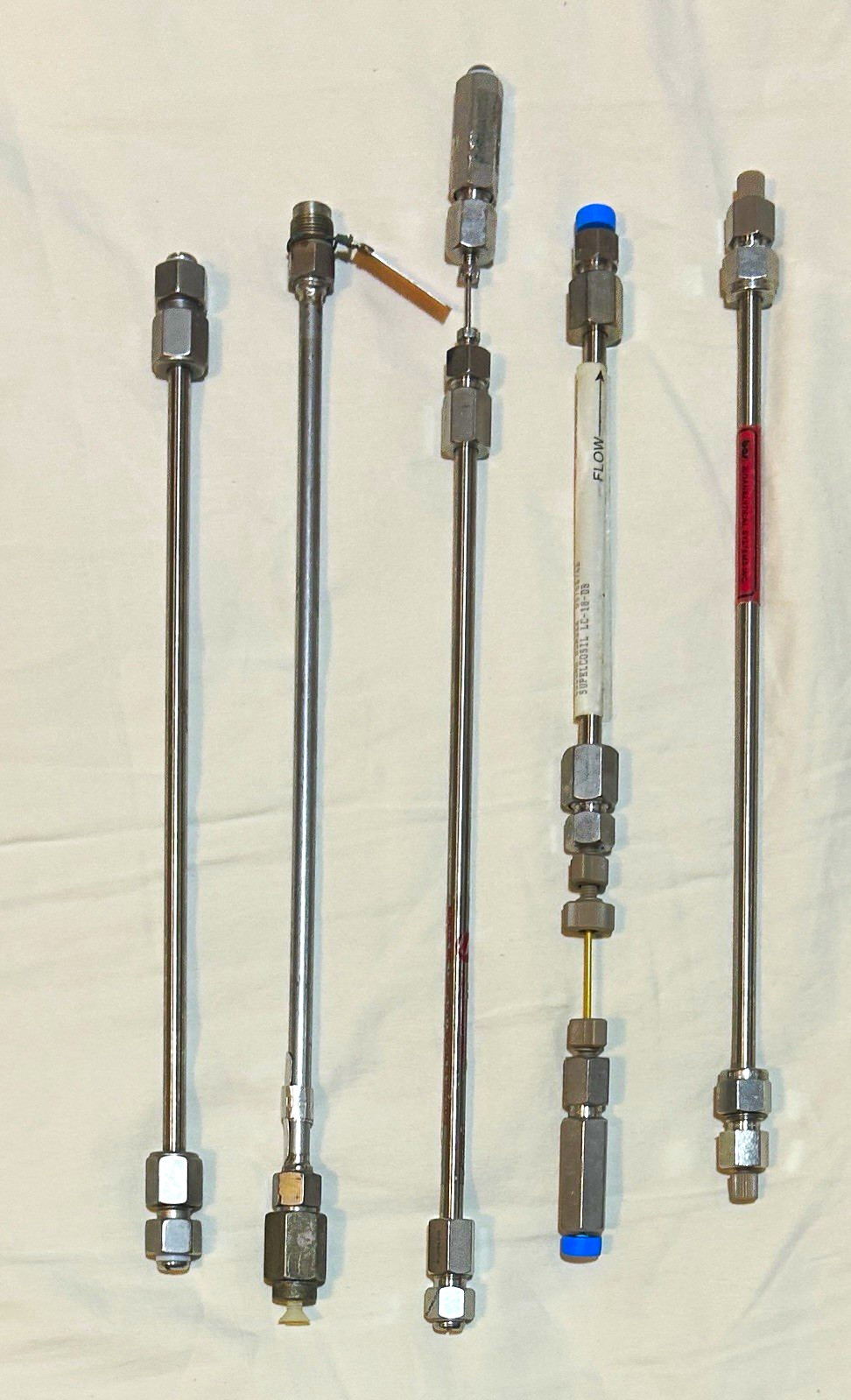 NOS Vintage HPLC Column Lot 5 Unused Analytical Columns Supelco Valco 