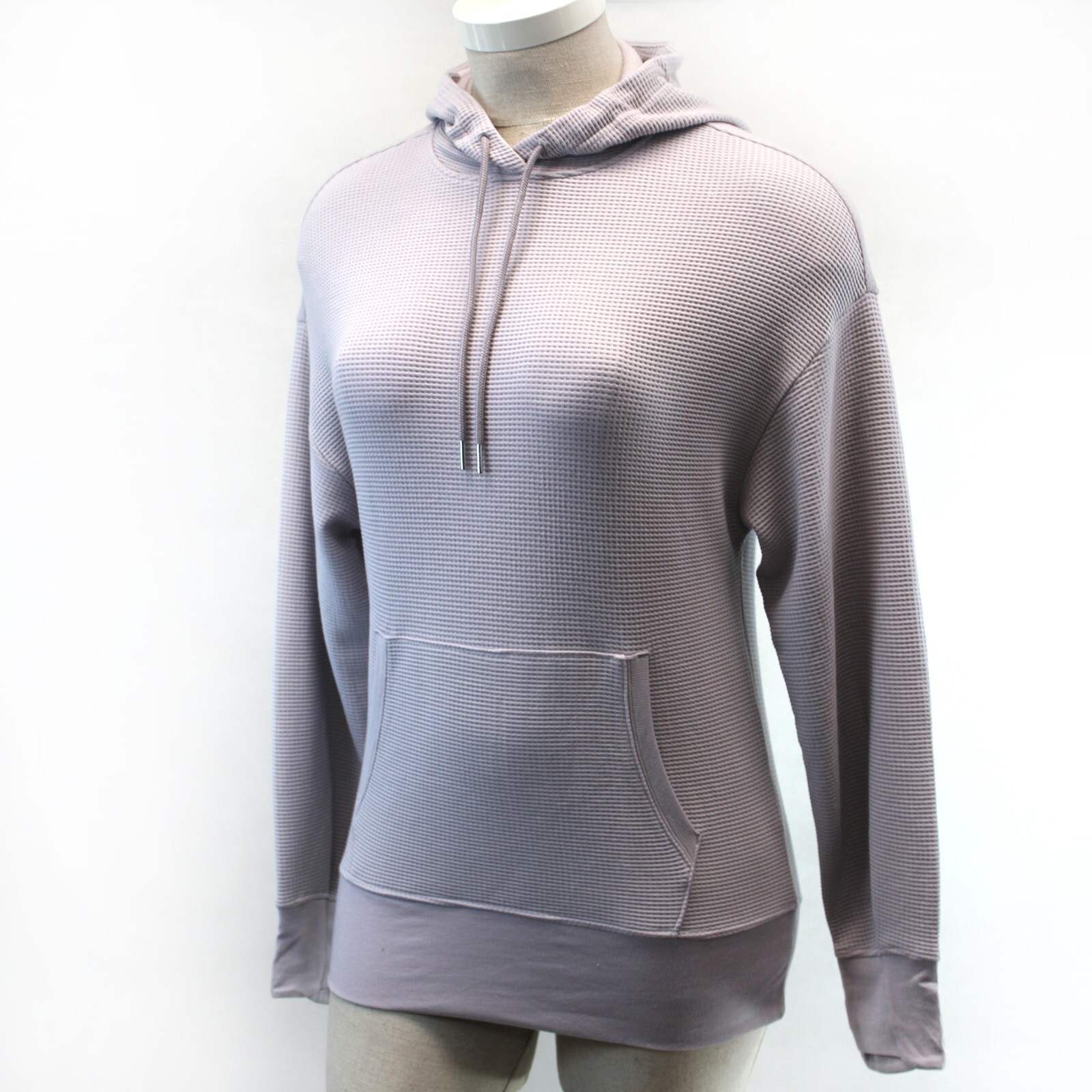 ATHLETA Light Purple Textured Pockets Hoodie Sweatshirt Large Tall