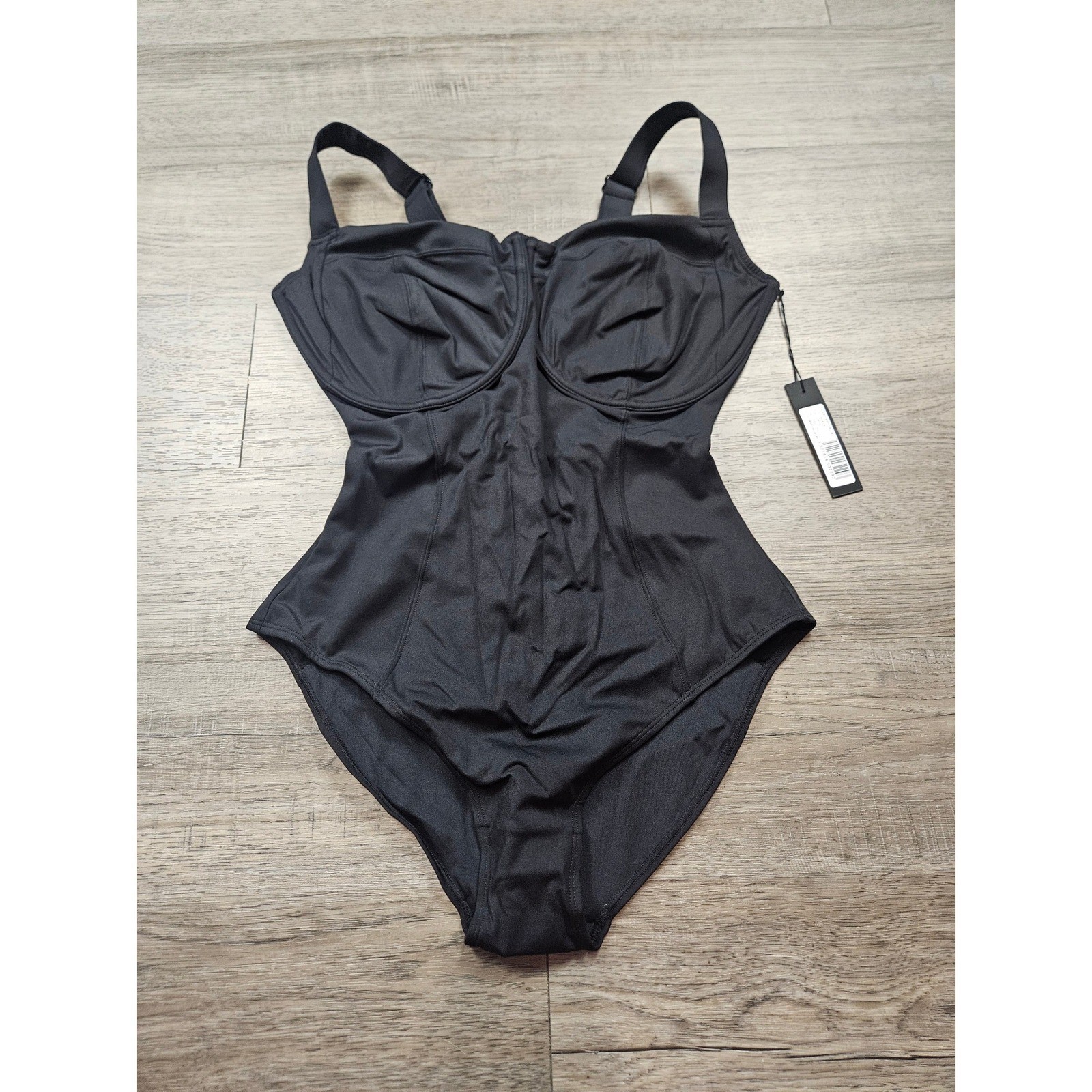 NWT TA3 Lifty One Piece Swimsuit Size Large Regular/Long Black Sculpting Lace Up