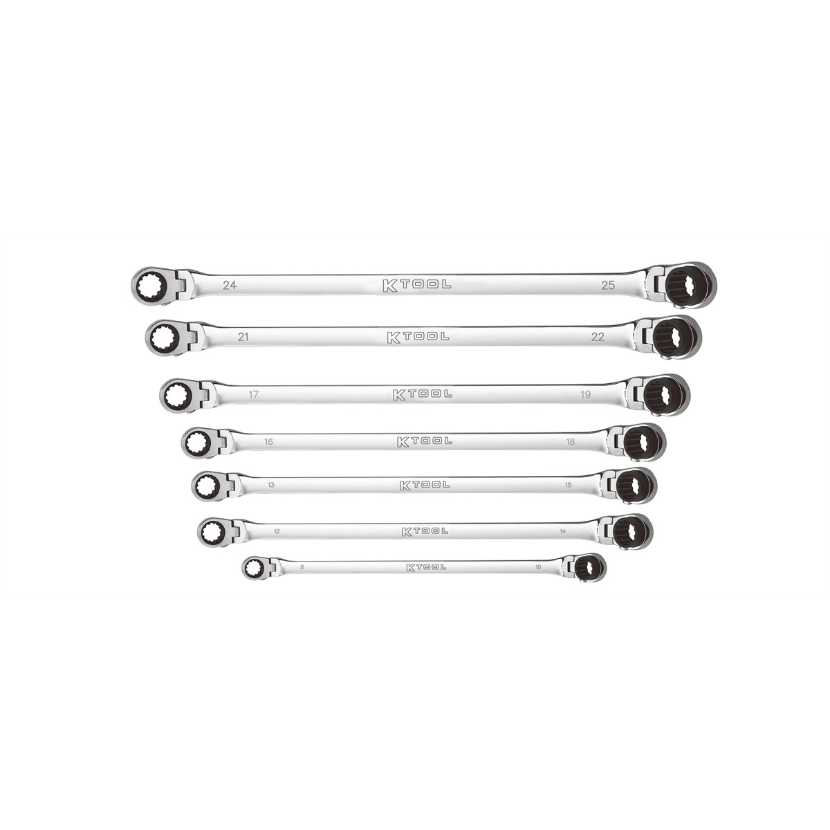 K Tool International Wrench Set 7 Piece Metric Ratcheting Reversible Double Box K Tool International Wrench Set 7 Piece Metric Ratcheting Reversible Double Box