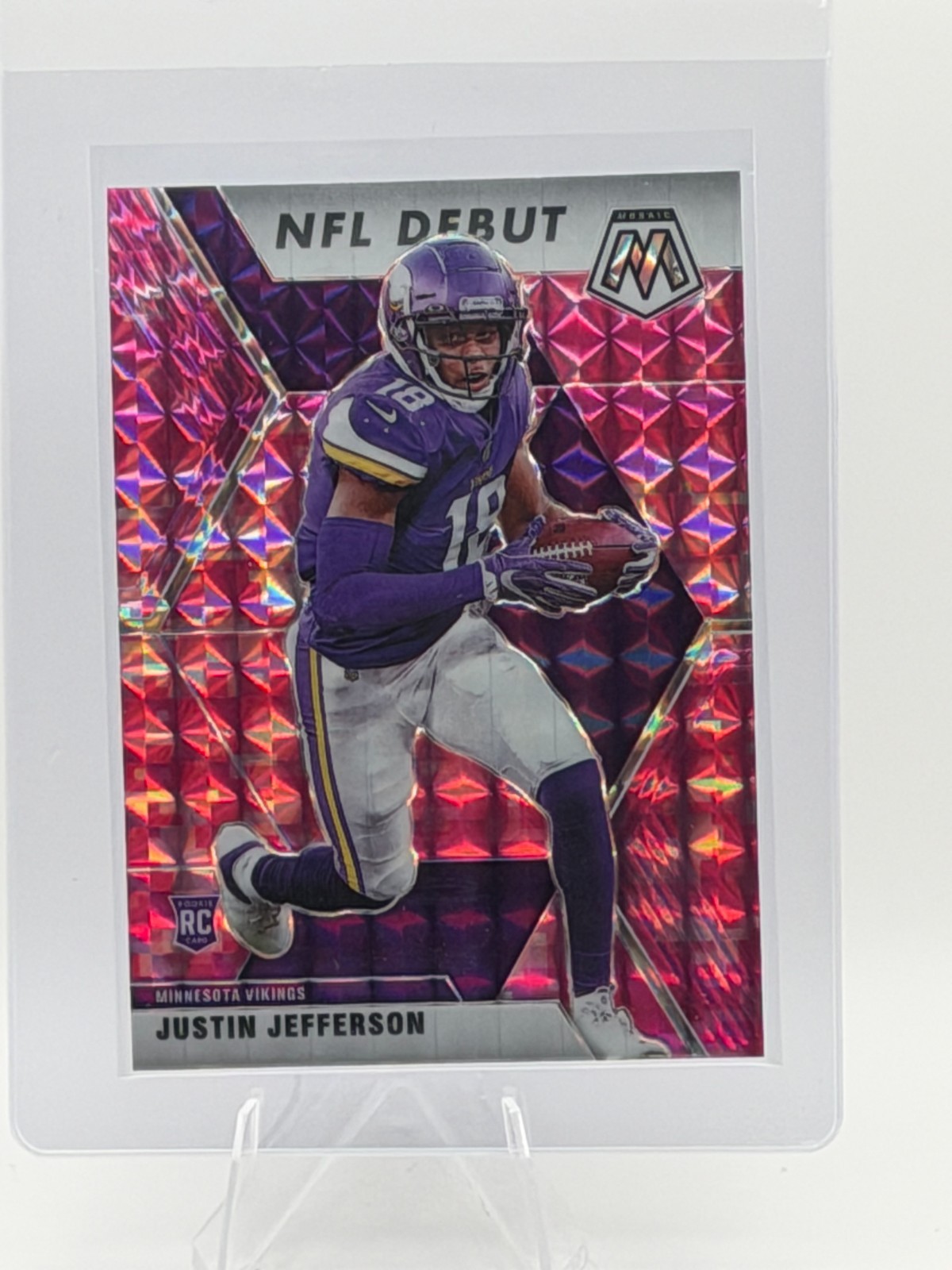 2020 Panini Mosaic - NFL Debut Justin Jefferson #270 Camo Pink Mosaic Prizm (RC) 2020 Panini Mosaic - NFL Debut Justin Jefferson #270 Camo Pink Mosaic Prizm (RC)