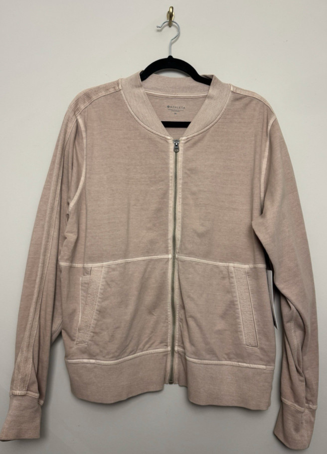 Athleta Womens Farallon Semi Fitted Jacket Size XL Brown Full Zip Lightweight