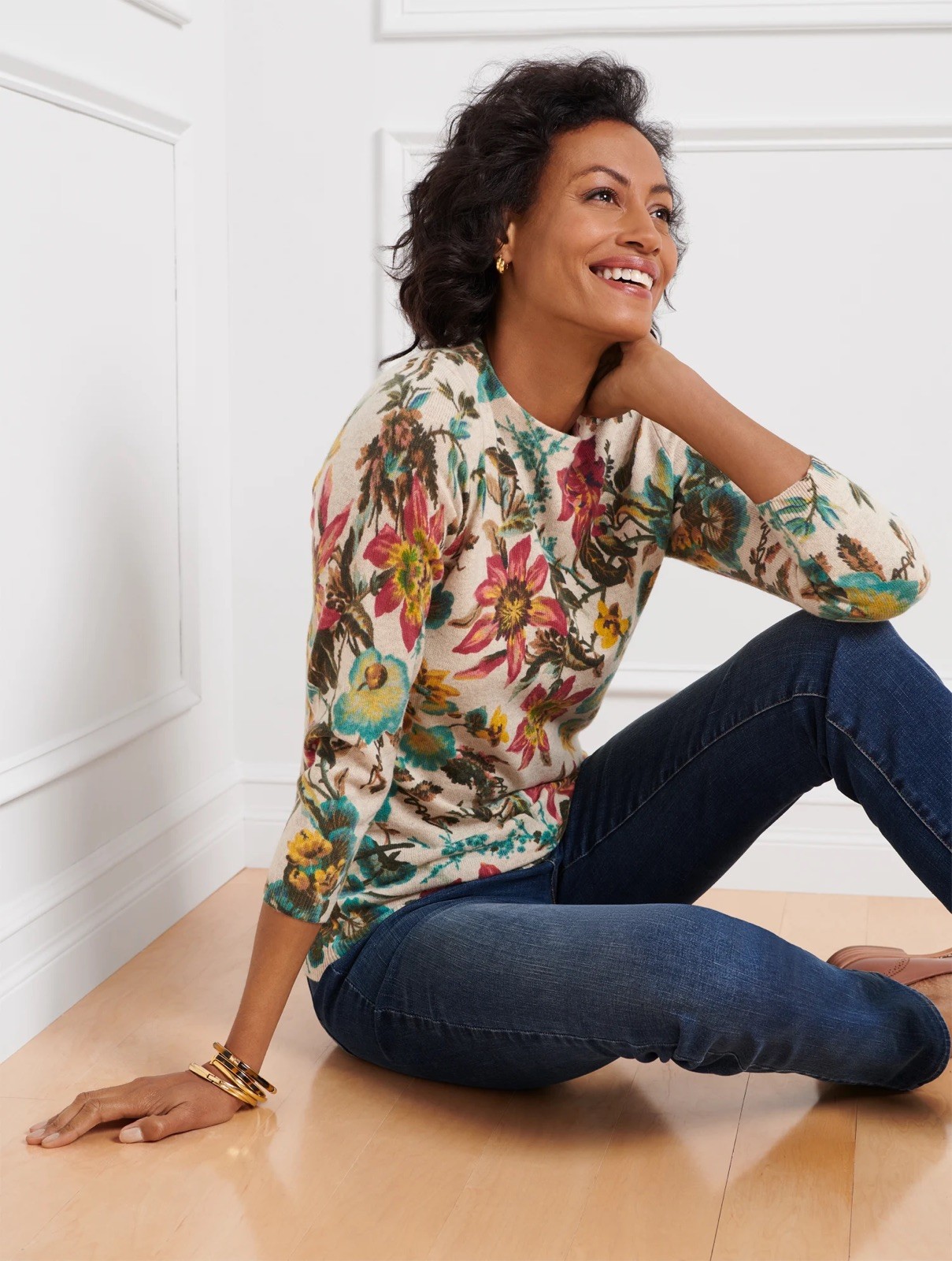 NWT $199 Talbots Women’s Plus 1X Audrey Cashmere Sweater Splendid Floral New NWT $199 Talbots Women’s Plus 1X Audrey Cashmere Sweater Splendid Floral New
