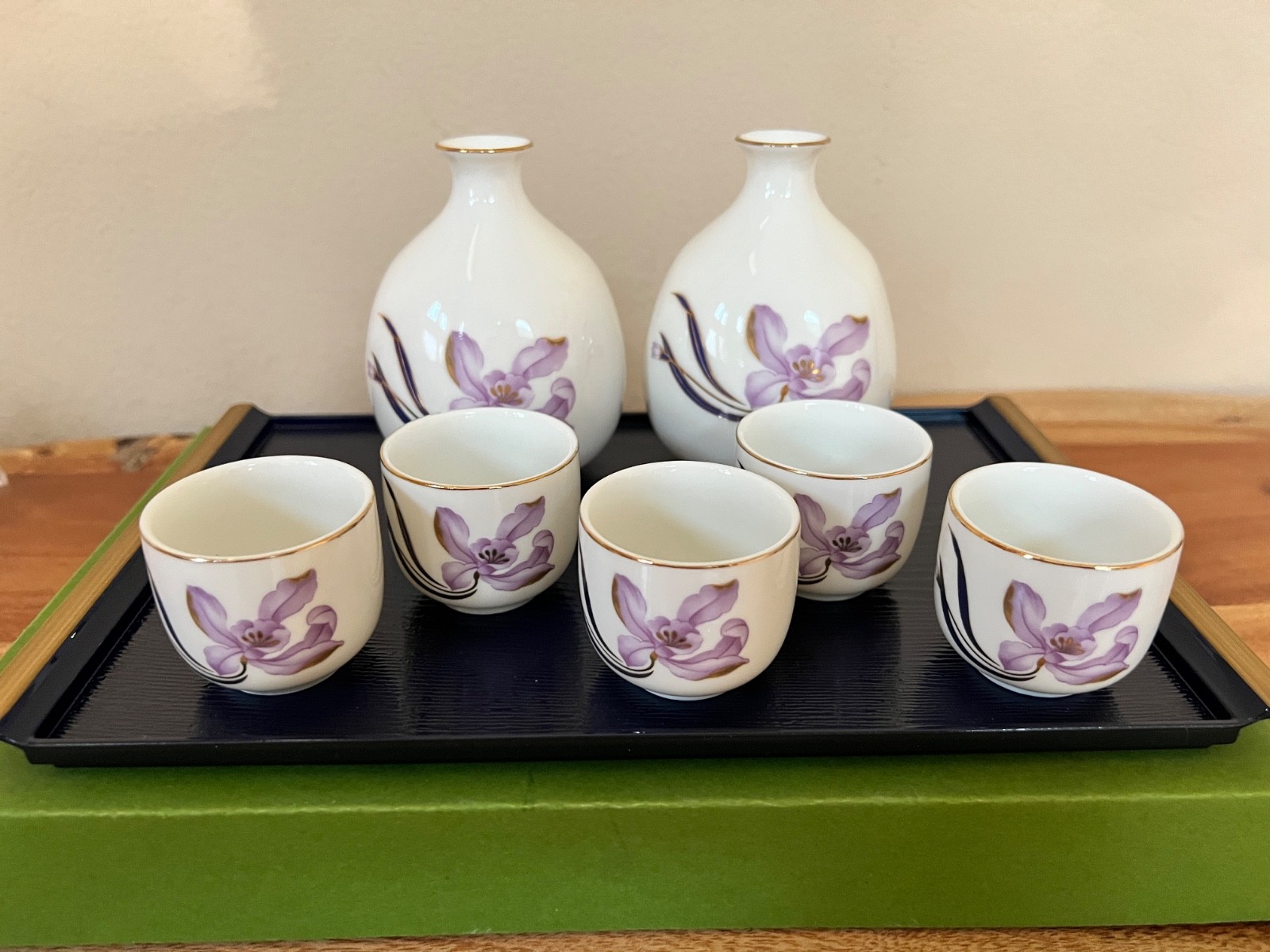 New Chinese Gongfu Tea Set Orchid Porcelain Cups Pitcher with Tray Gift Box New Chinese Gongfu Tea Set Orchid Porcelain Cups Pitcher with Tray Gift Box