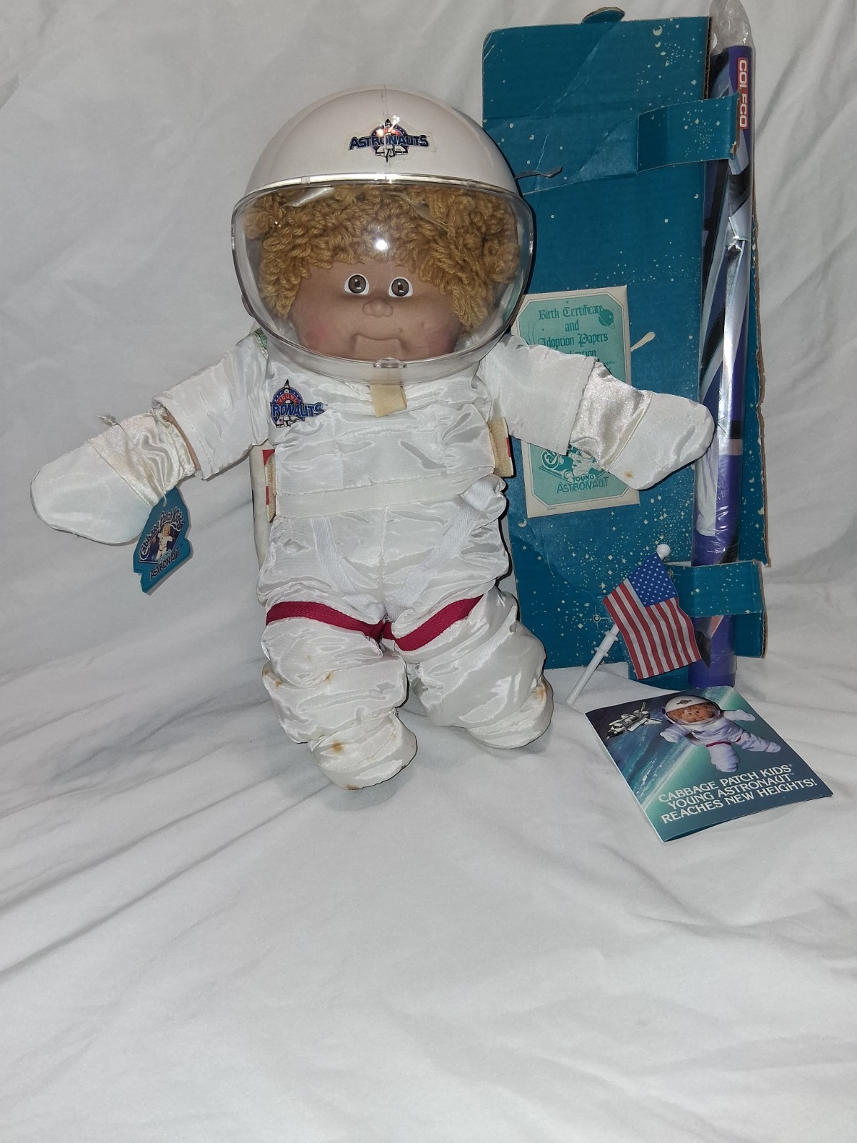 Astronaut Cabbage Patch Kids Doll With VHTF gold Popcorn Curls Astronaut Cabbage Patch Kids Doll With VHTF gold Popcorn Curls