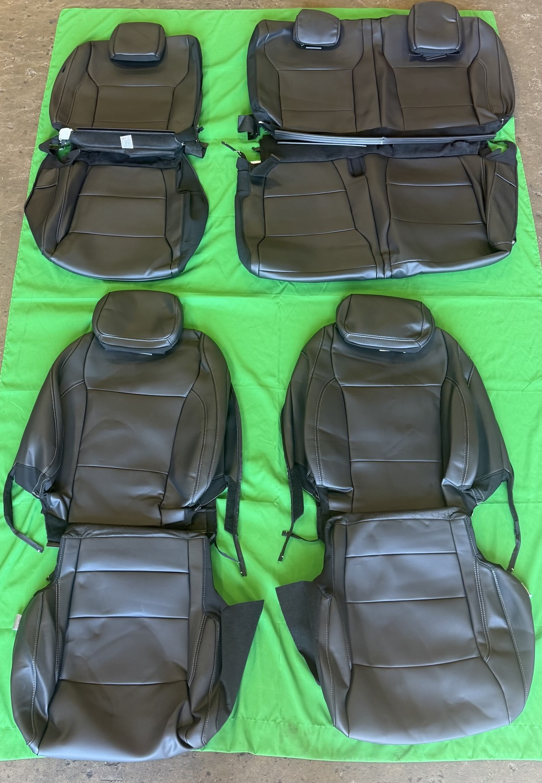 New Takeoff 2021-2026 Ford F150 XLT Super Crew OEM Black Leather Seat Covers