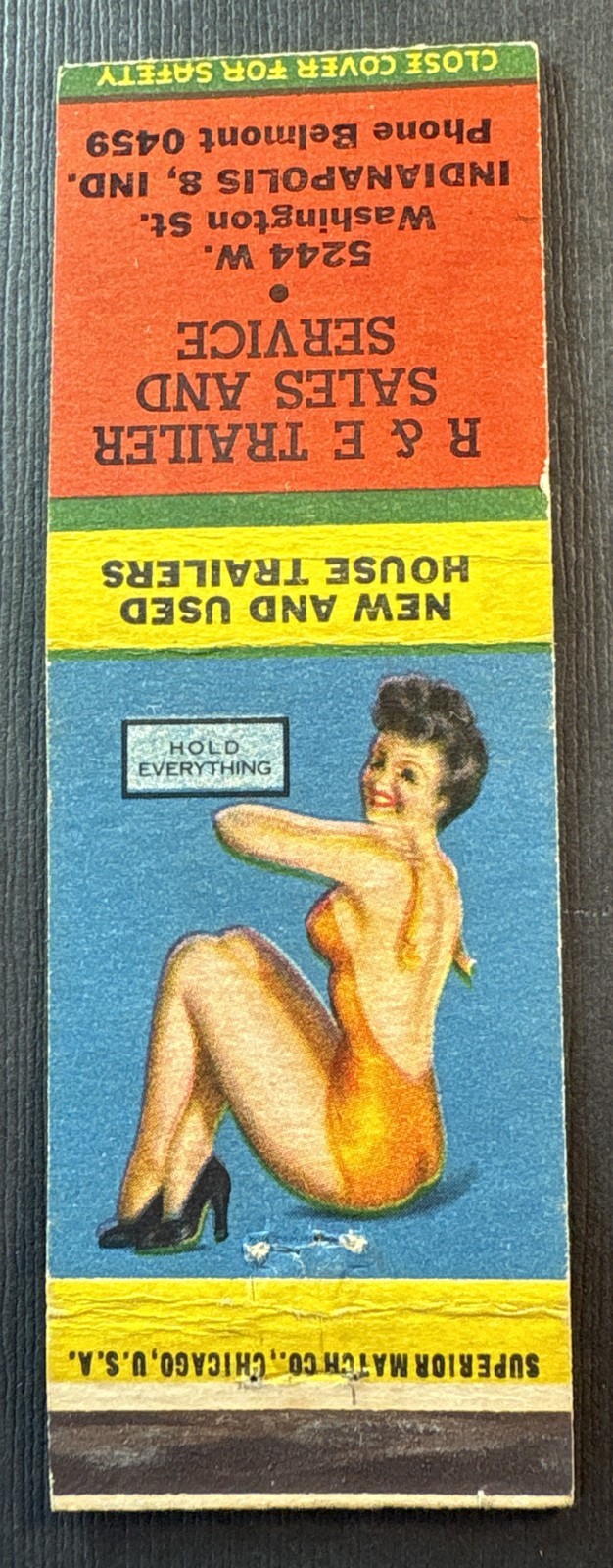 Vintage 1947 Gil Elvgren Set #13 Pin-Up Matchcover - 