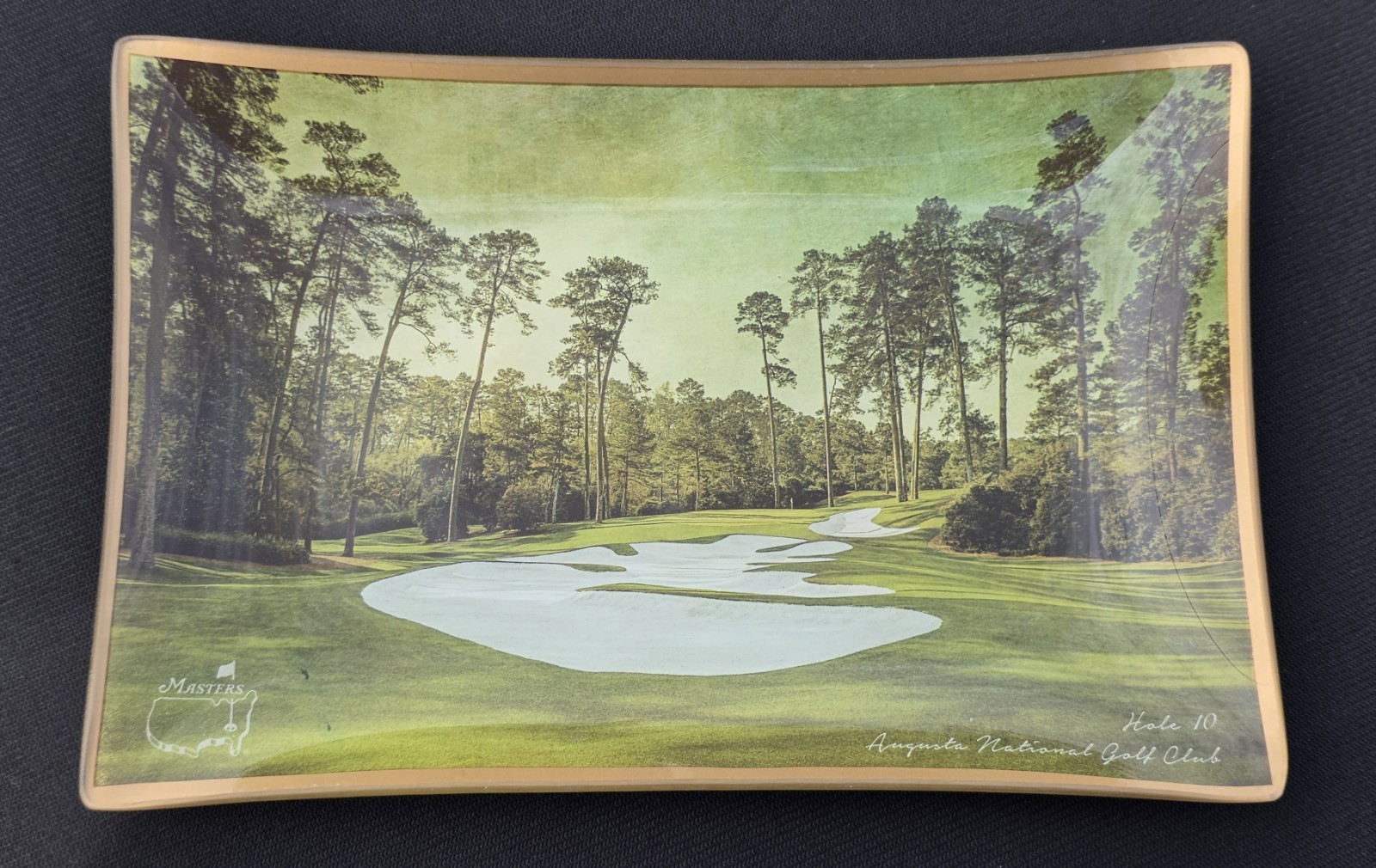 Rare Masters Augusta National Golf Club Hole 10 9×6 Glass Tray Lowest BIN ⛳️🔥