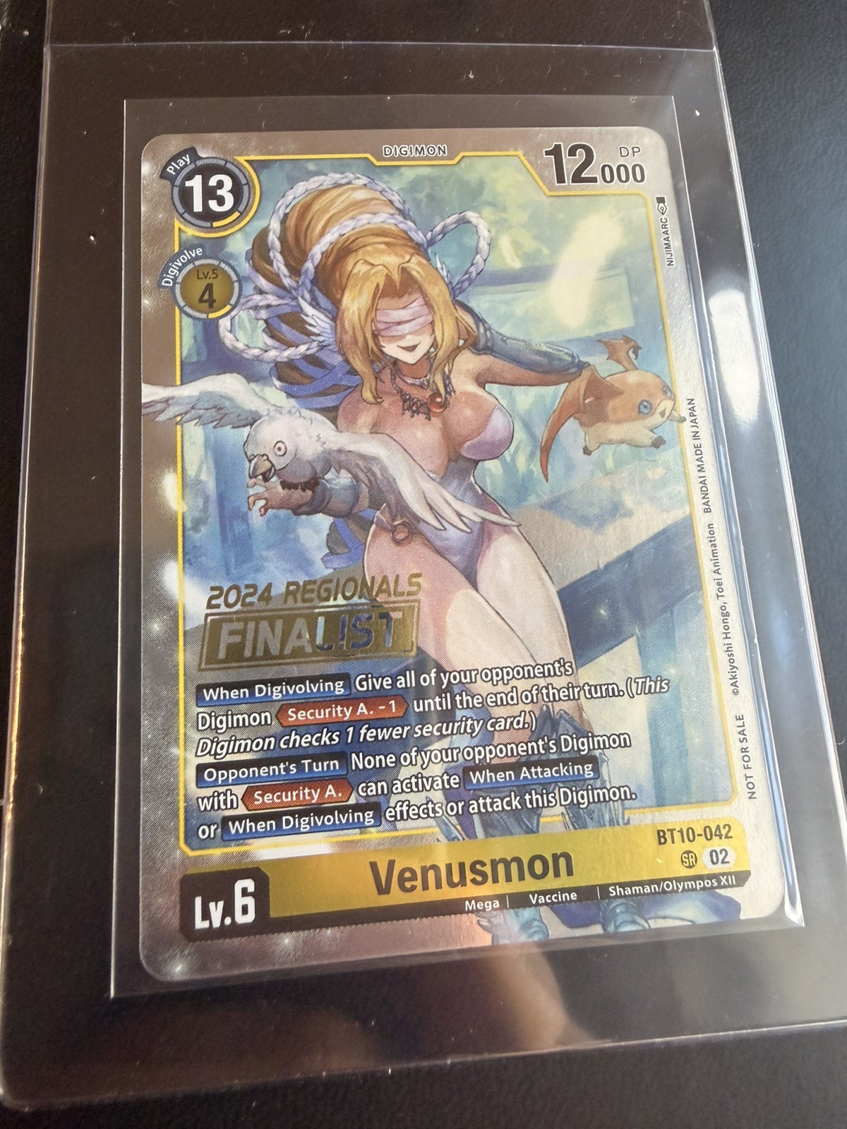 Digimon Venusmon Regionals Finalist Trophy Card NM Digimon Venusmon Regionals Finalist Trophy Card NM