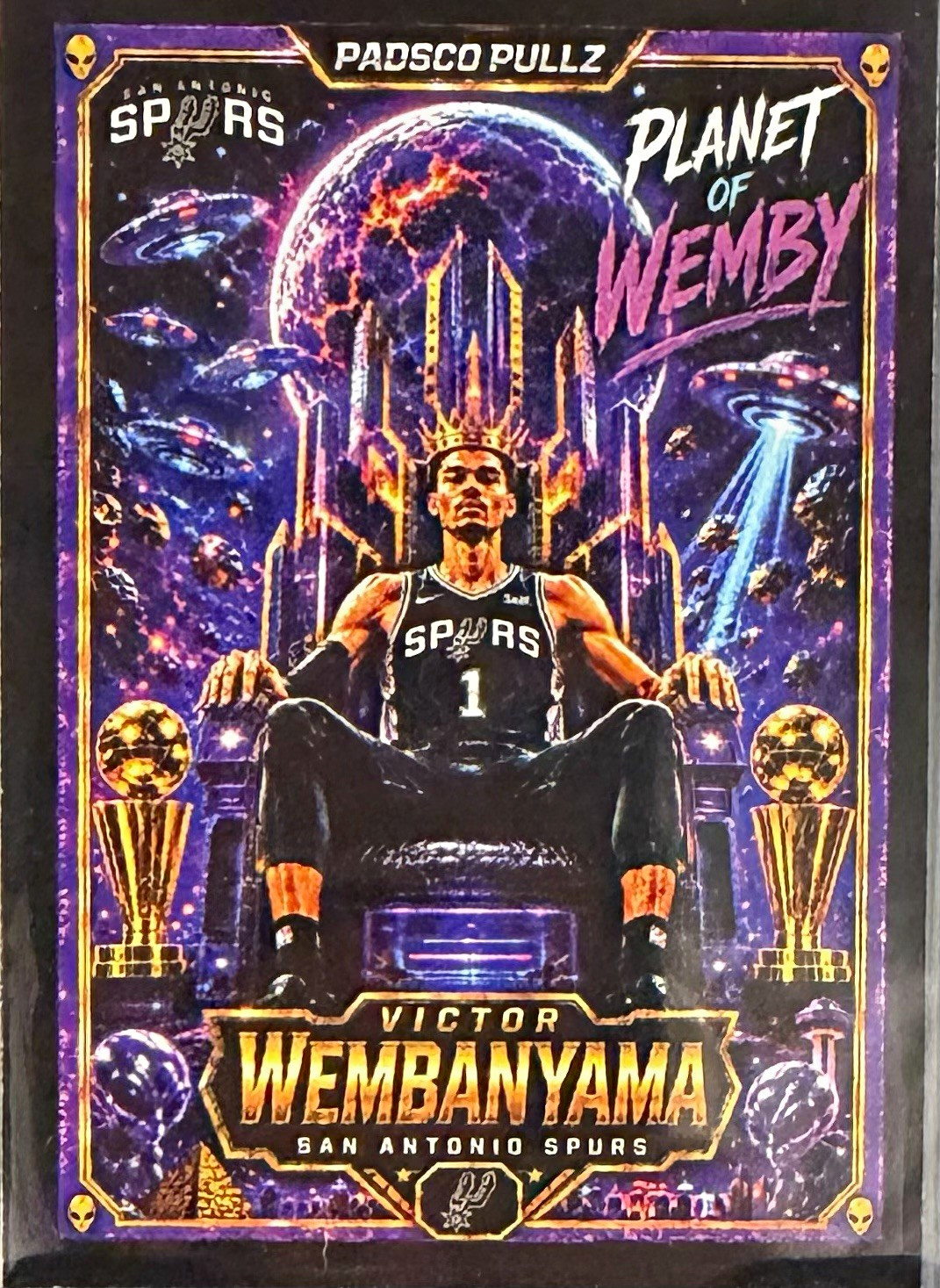 PadscoPullz Custom Planet of Wemby Insert Victor Wembanyama Spurs PadscoPullz Custom Planet of Wemby Insert Victor Wembanyama Spurs