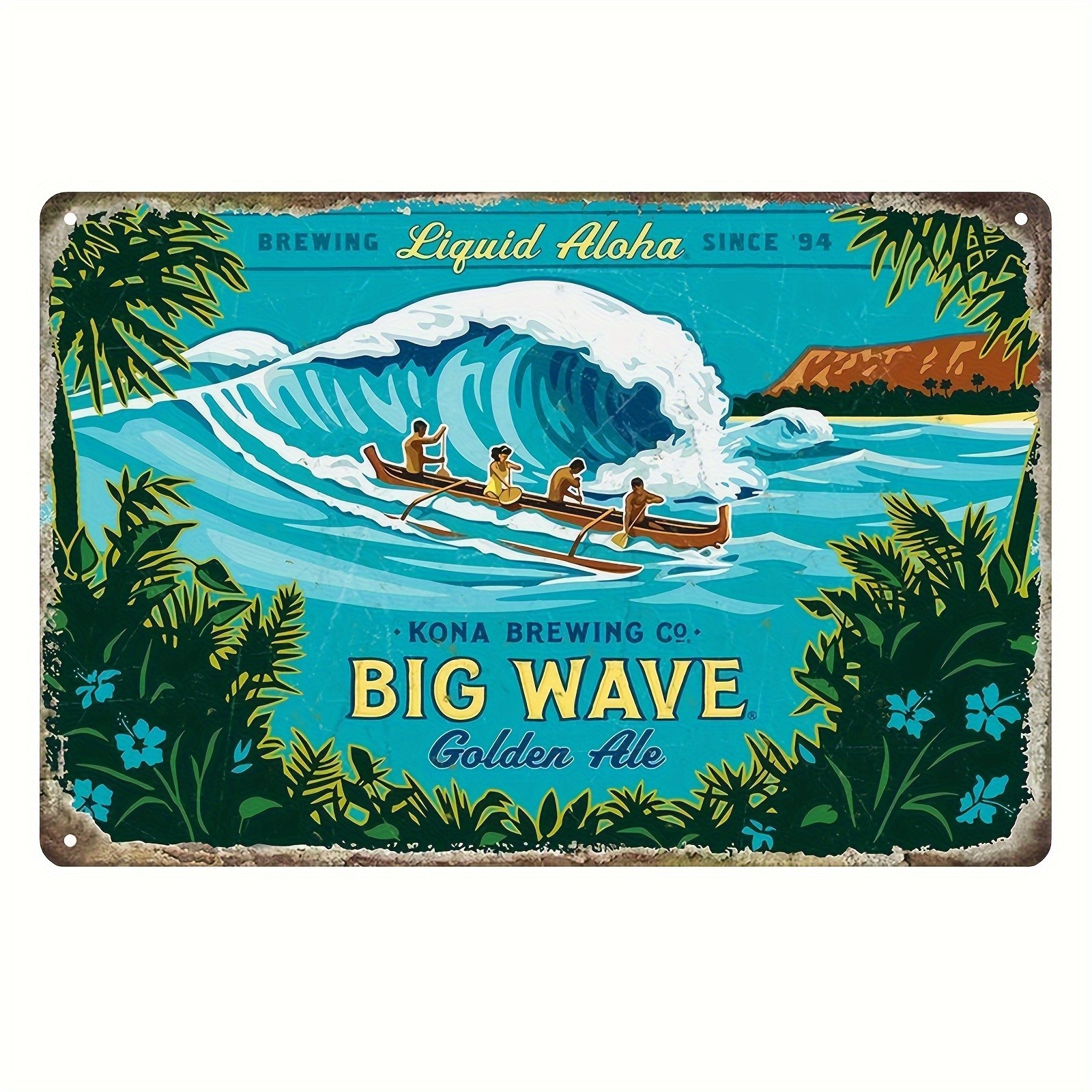 1pc Kona Brewing Co. Big Wave Golden Ale Vintage Tin Metal Signs 8 1pc Kona Brewing Co. Big Wave Golden Ale Vintage Tin Metal Signs 8