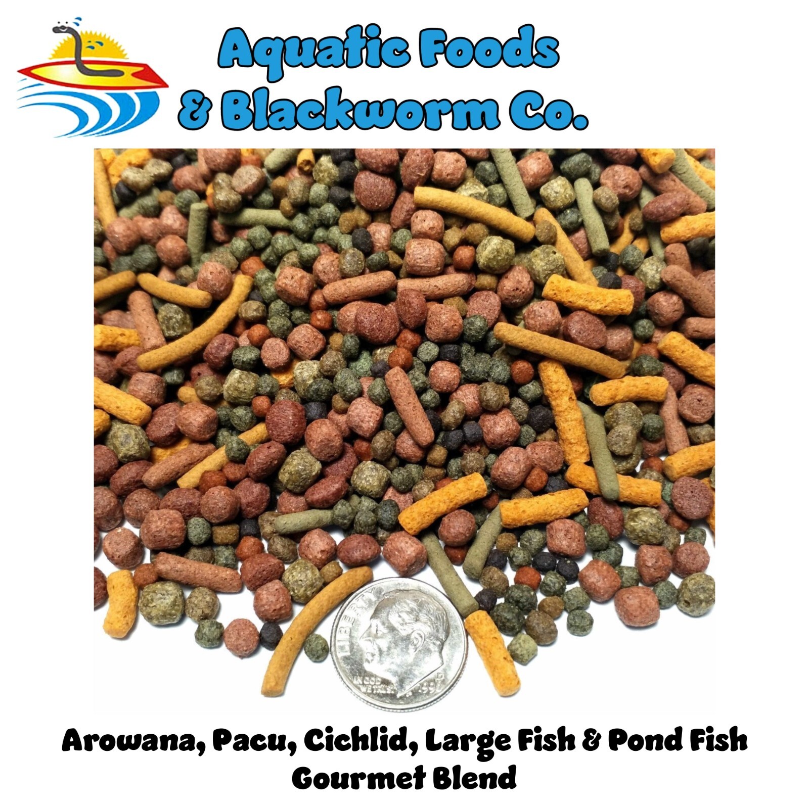 Arowana, Pacu, Cichlid, Large Fish, pond Fish Gourmet Blend GB-450