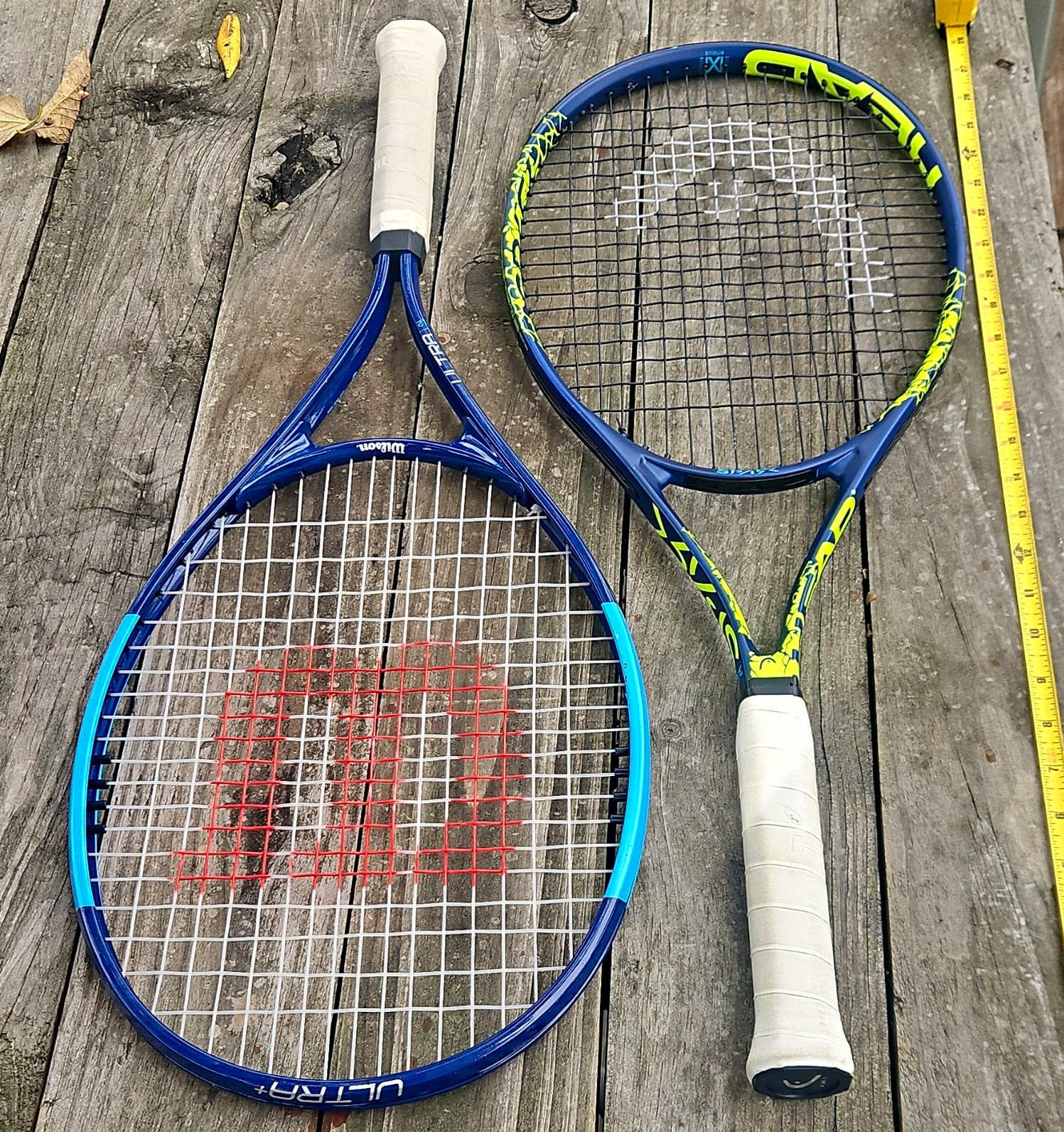 Wilson Ultra & Spark Tennis Racquets Lot of 2 w/ White Grip Tape Wilson Ultra & Spark Tennis Racquets Lot of 2 w/ White Grip Tape