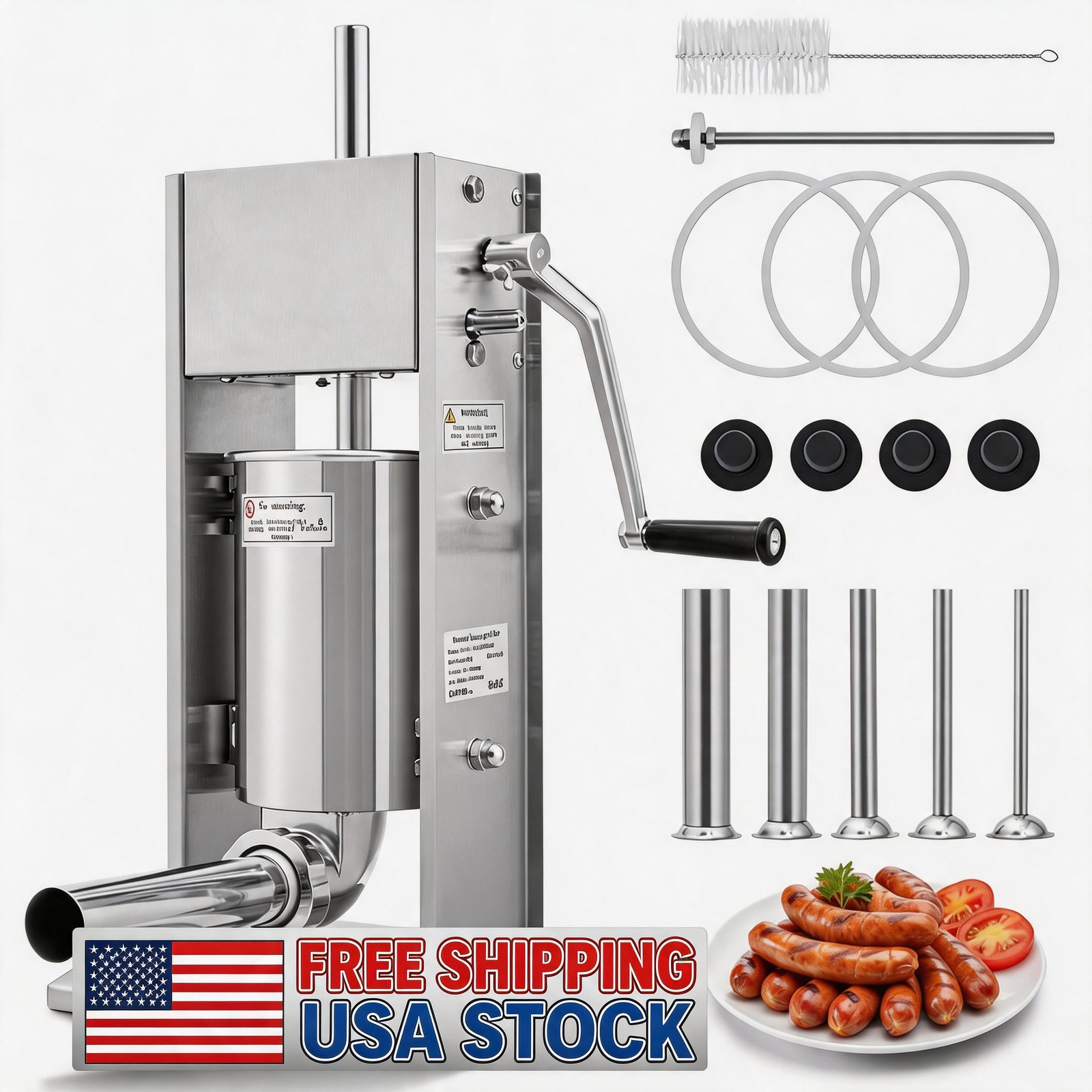 2 Speed Stainless Steel Vertical Sausage Maker Commercial Spanis Stuffer Sausage 2 Speed Stainless Steel Vertical Sausage Maker Commercial Spanis Stuffer Sausage
