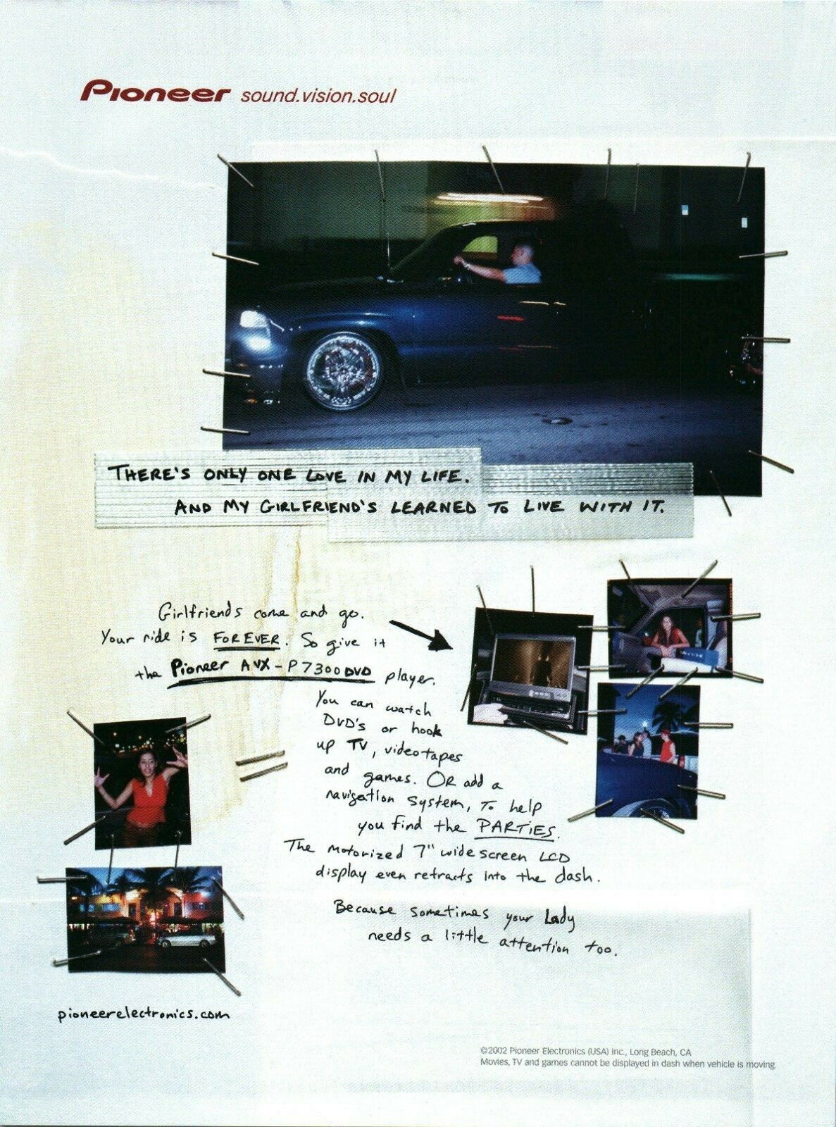 Vintage 2002 Pioneer AVX-P7300DVD Player Car Audio Screen Tuner Print Ad Vintage 2002 Pioneer AVX-P7300DVD Player Car Audio Screen Tuner Print Ad