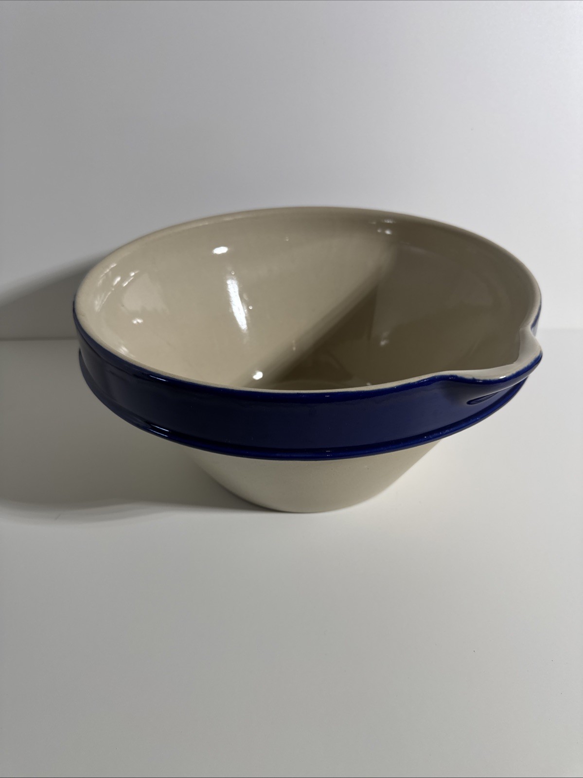 Vintage Digoin Grespots French Stoneware Farmhouse #10 Mixing Bowl 11.75” Vintage Digoin Grespots French Stoneware Farmhouse #10 Mixing Bowl 11.75”