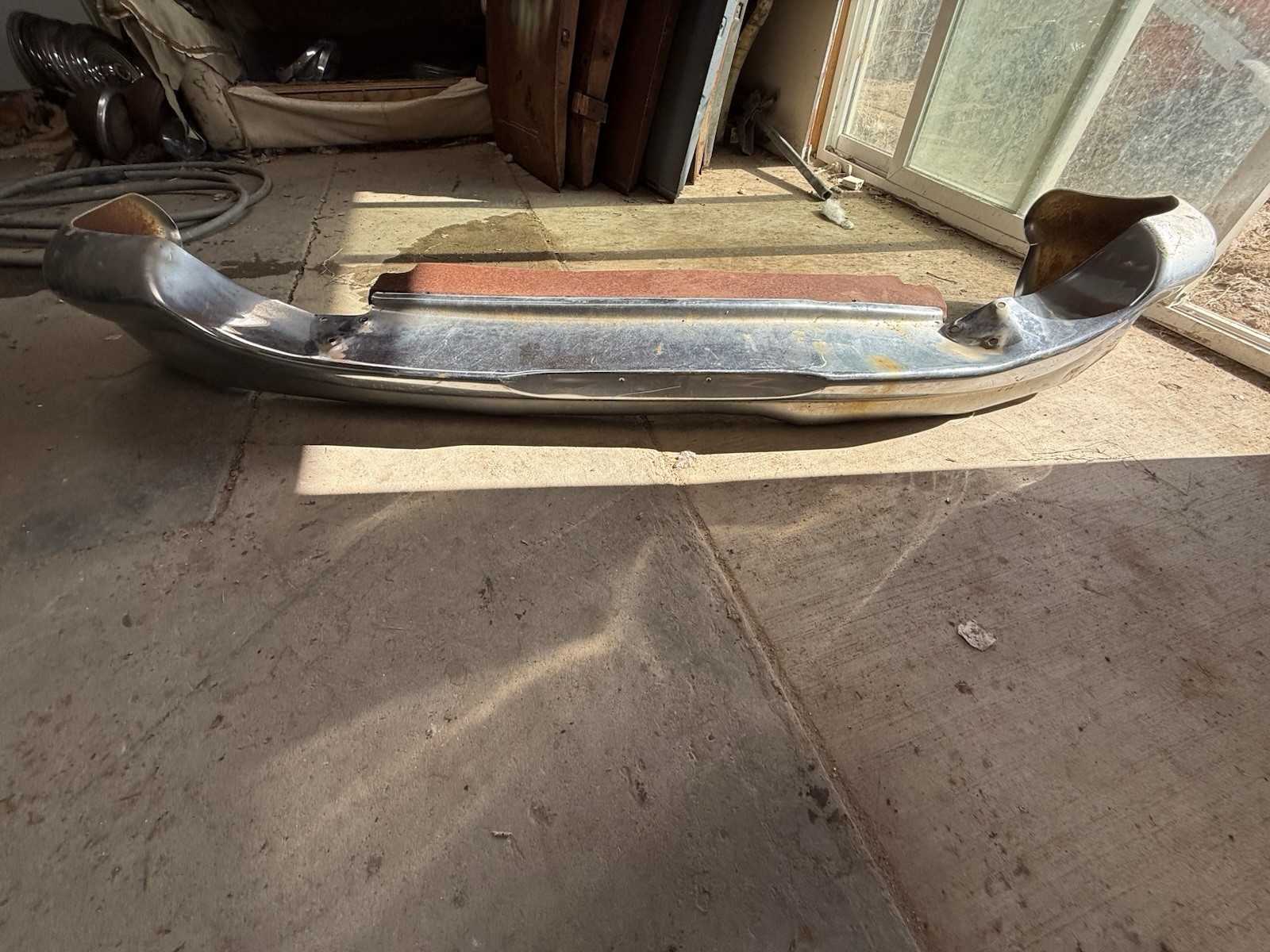 1955 Oldsmobile Front Bumper OEM Rocket 88 Super 98 Original Chrome STRAIGHT 1955 Oldsmobile Front Bumper OEM Rocket 88 Super 98 Original Chrome STRAIGHT