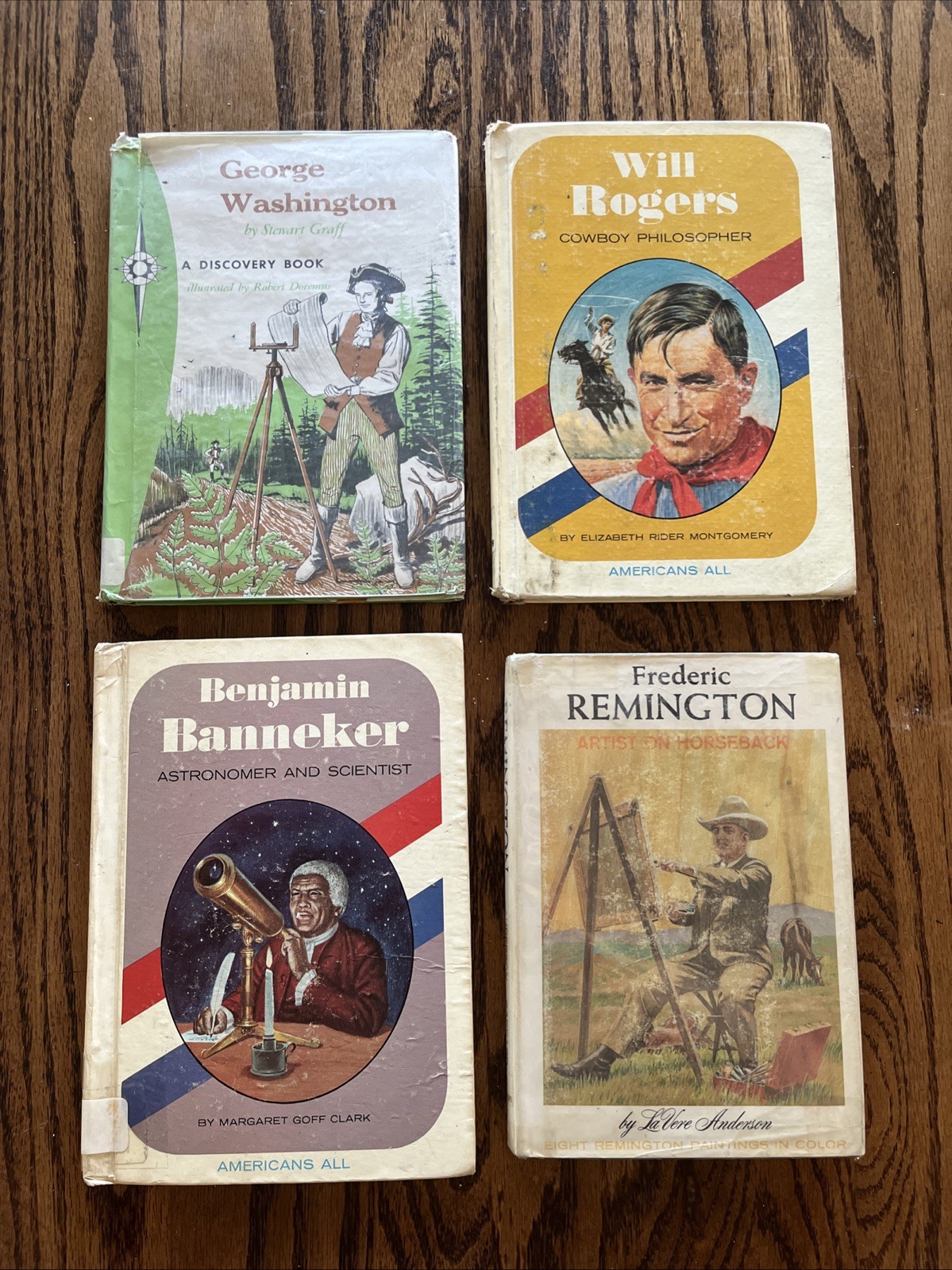 Lot 4 Vtg Garrard Bios - Discover, Americans All, Washington, Banneker Lot 4 Vtg Garrard Bios - Discover, Americans All, Washington, Banneker