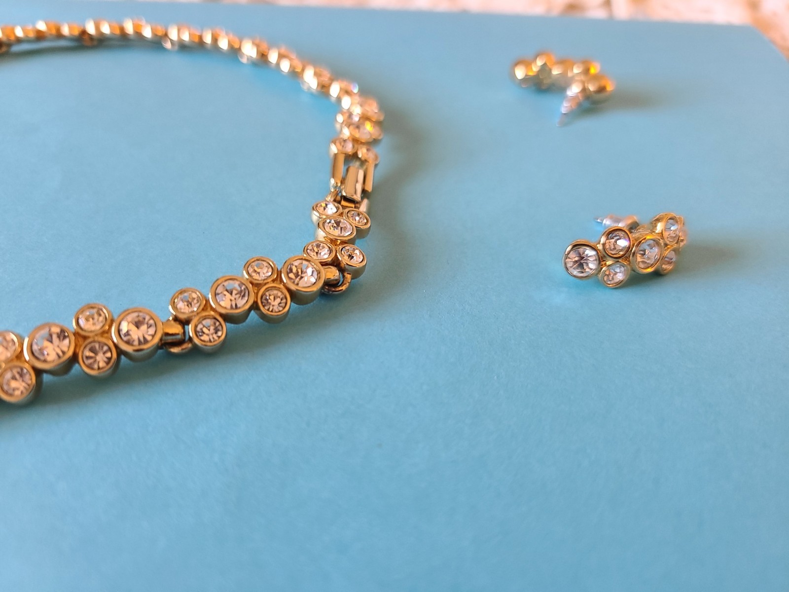 Macy\'s Exclusive Swarovski tennis necklace of the Imber family and earrings set Macy\'s Exclusive Swarovski tennis necklace of the Imber family and earrings set