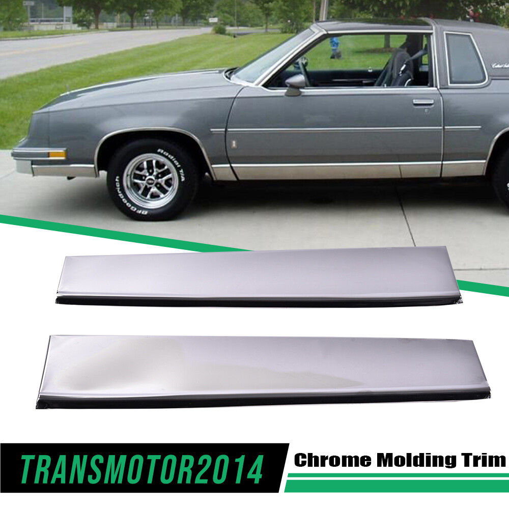 Pair Fit For 1981-1988 Cutlass Supreme Front Lower Fender Chrome Molding Trim Pair Fit For 1981-1988 Cutlass Supreme Front Lower Fender Chrome Molding Trim