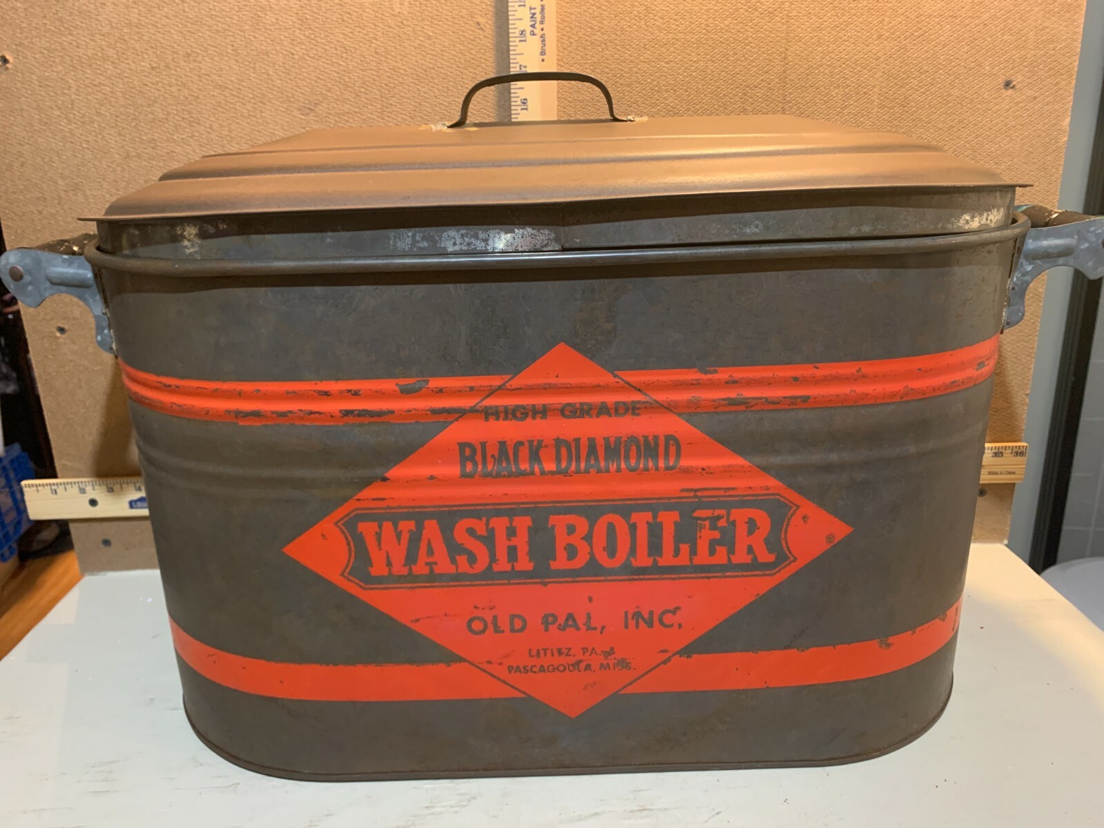 Antique High Grade Black Diamond Wash Boiler