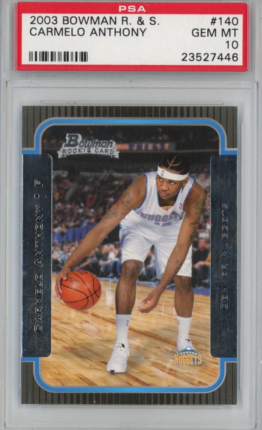 Graded 2003-04 Bowman RCs & Stars Carmelo Anthony #140 RC Card PSA 10 Graded 2003-04 Bowman RCs & Stars Carmelo Anthony #140 RC Card PSA 10