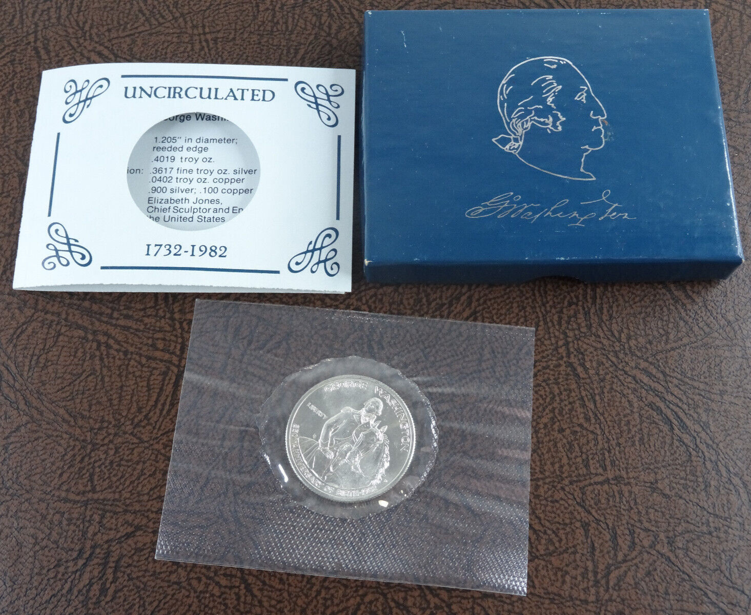 1982-D George Washington Commemorative Half Dollar BU Unc 50C 90% SIlver US Coin 1982-D George Washington Commemorative Half Dollar BU Unc 50C 90% SIlver US Coin