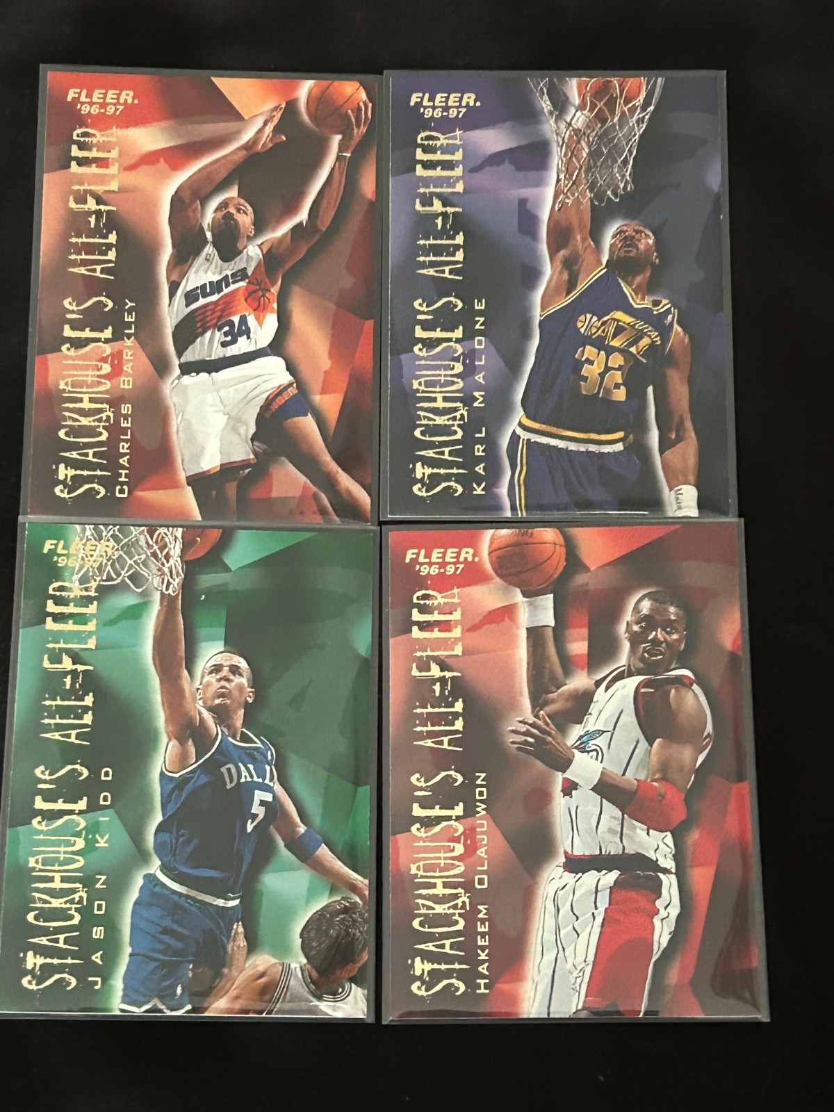 1995-96 Fleer Stackhouse's All-Fleer lot (Olajuwon,Barkley,Malone,Kidd) 1995-96 Fleer Stackhouse's All-Fleer lot (Olajuwon,Barkley,Malone,Kidd)
