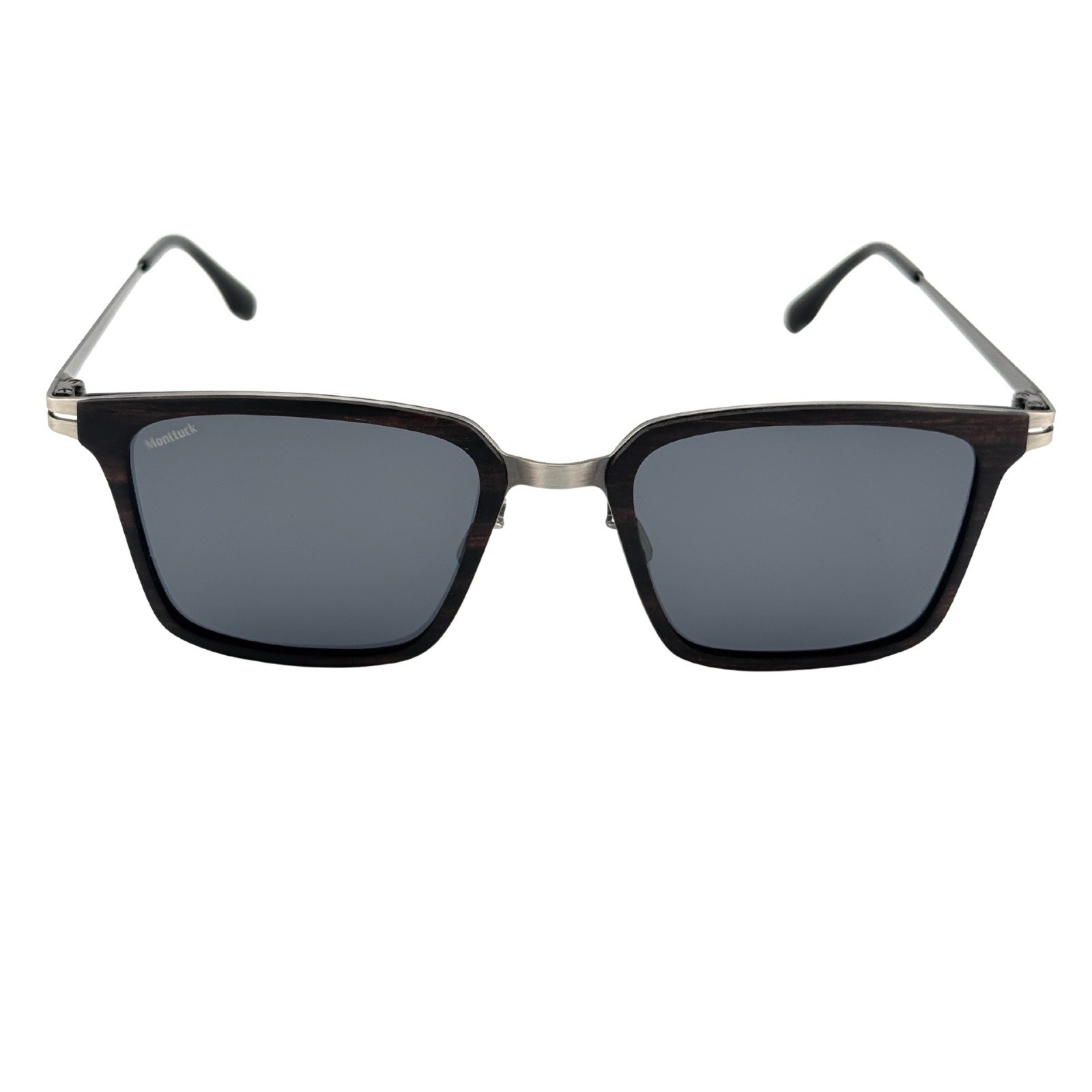 Monttuck - Gun Grey Drift Polarized Sunglasses - Metal Wood Luxury
