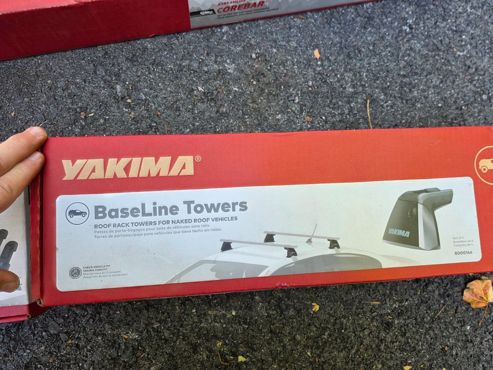 Yakima Baseline Roof Tower Model 8000146 Pack of 4 with SKS Locks Yakima Baseline Roof Tower Model 8000146 Pack of 4 with SKS Locks