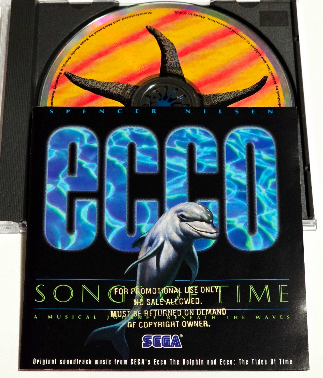 ECCO SONGS OF TIME SEGA VIDEO GAME SOUNDTRACK 1996  CD OST SCORE SPENCER NILSEN