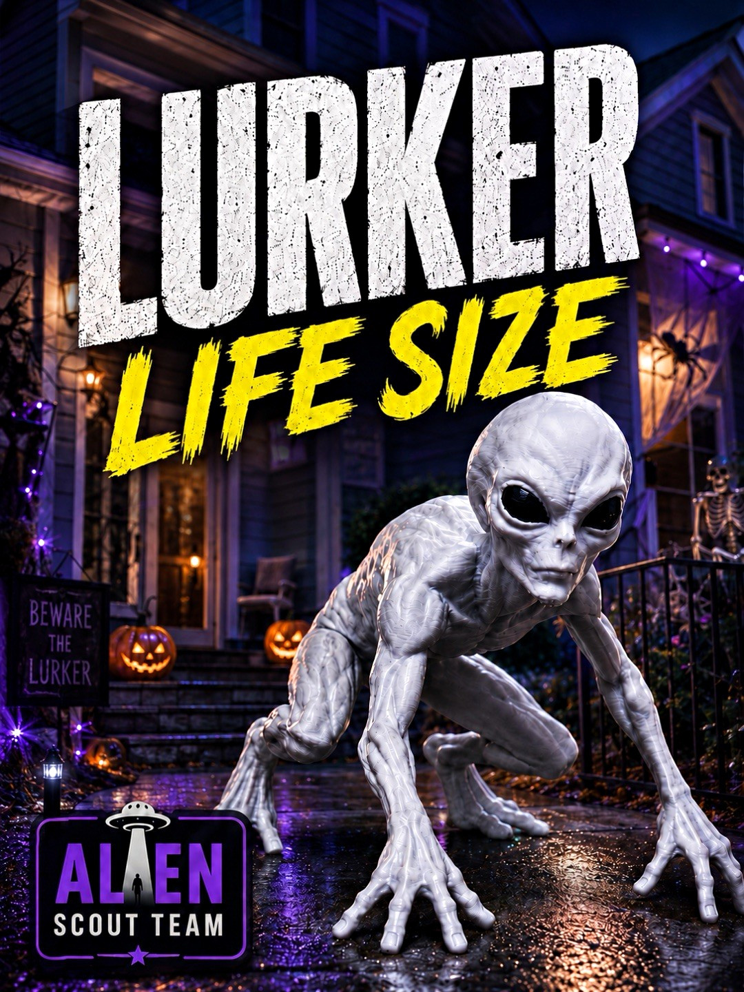 Alien Scout Team LURKER Life Size perfect fit man cave , business of Halloween
