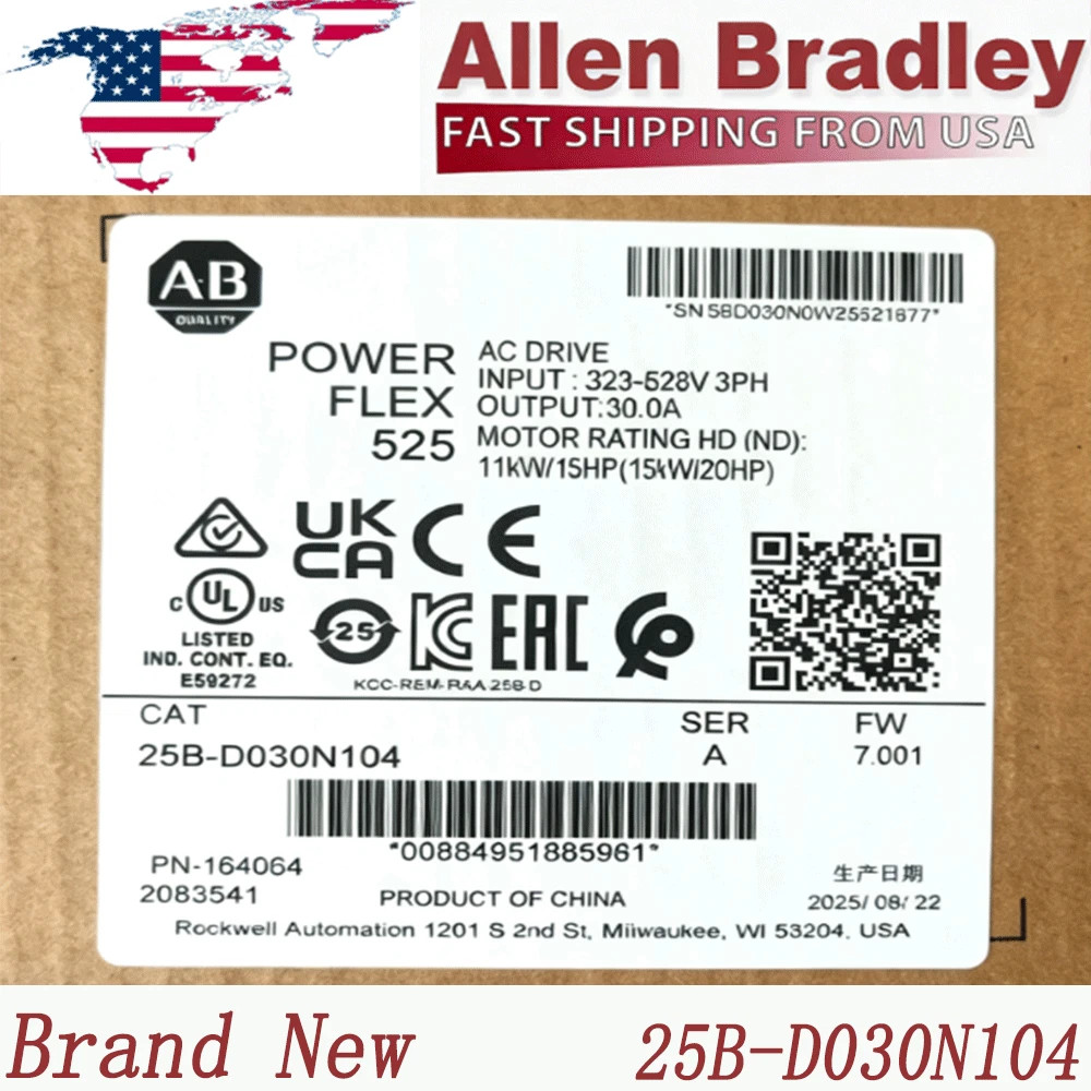 New AB 25B-D030N104 New in Box New Factory Sealed PLC New AB 25B-D030N104 New in Box New Factory Sealed PLC