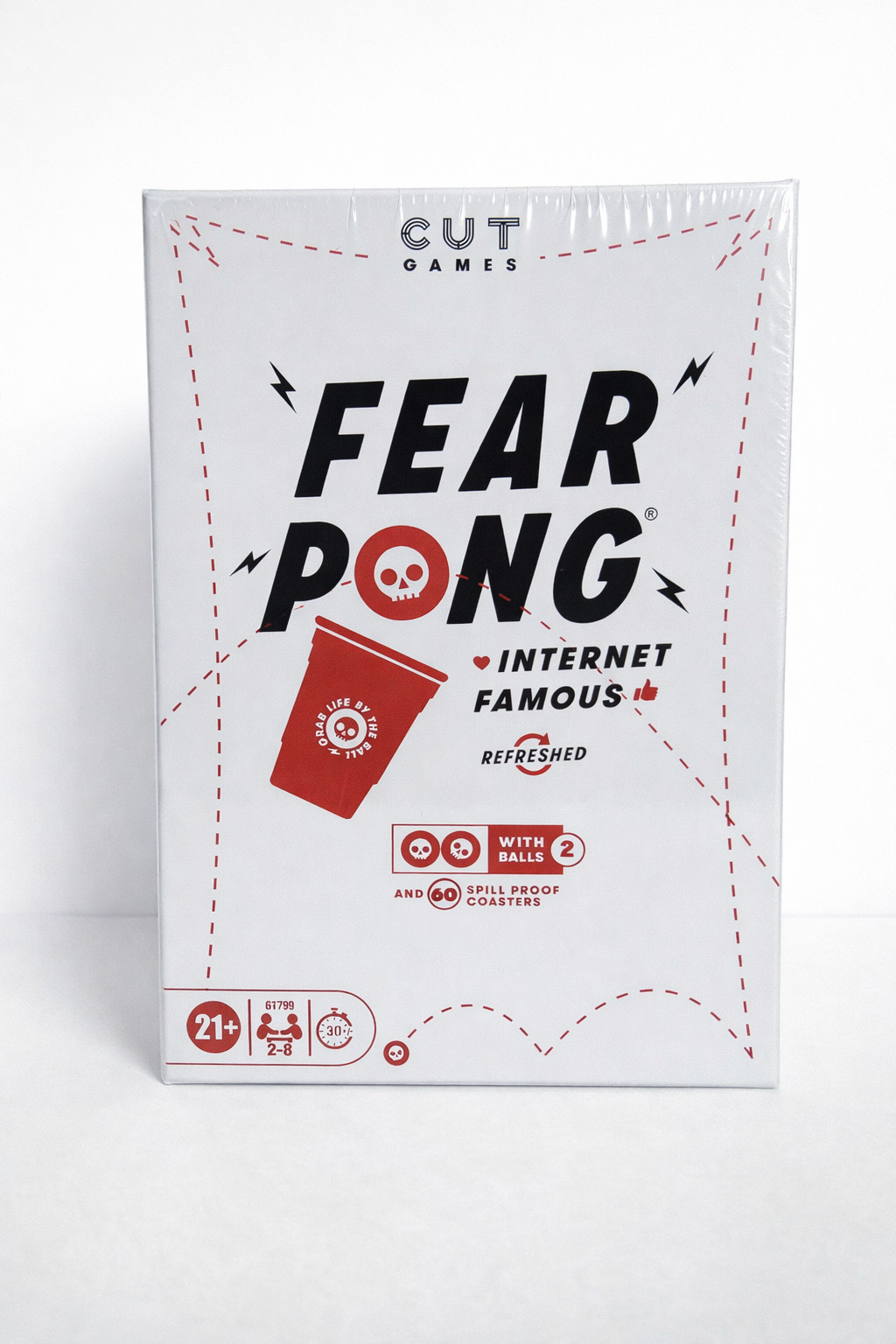 Fear Pong Party Game NEW Sealed Adult Drinking Game 21+ Funny Dares 2-8 Players