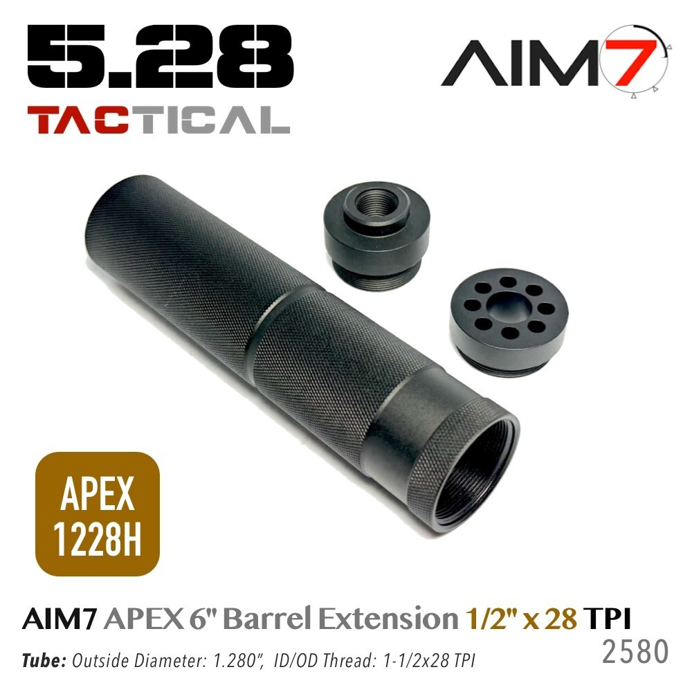 AIM7 Precision APEX-1228H Modular Linear Compensator Muzzle Brake 1/2x28 223 556