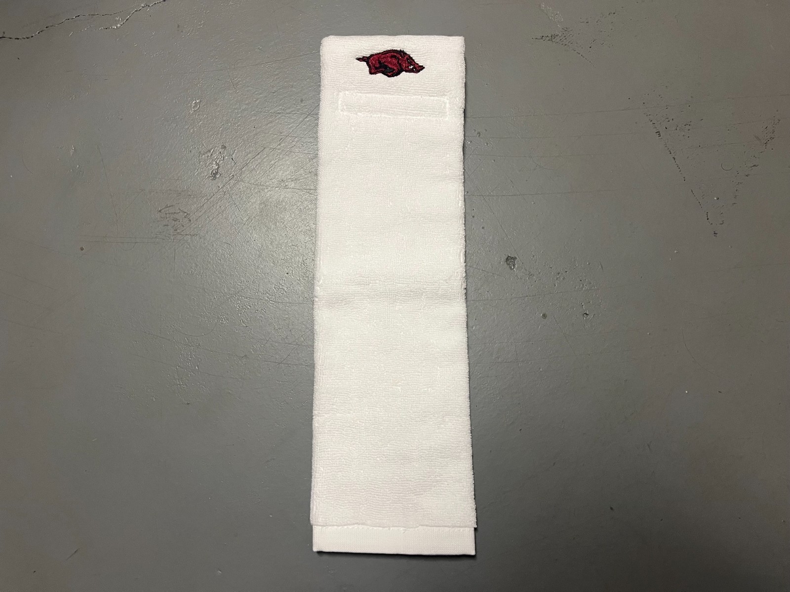 Arkansas Razorbacks Team Issued White Player Exclusive Game Towel Football