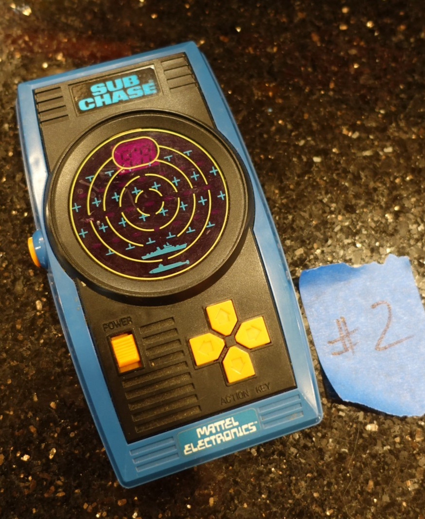 Vintage Mattel SUB CHASE Handheld Electronic  tabletop LED  Video game D4 #2