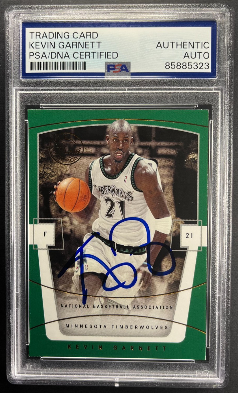 2003-04 Flair Final Edition Kevin Garnett Signed #55 PSA Auto DNA JSA Witnessed 2003-04 Flair Final Edition Kevin Garnett Signed #55 PSA Auto DNA JSA Witnessed
