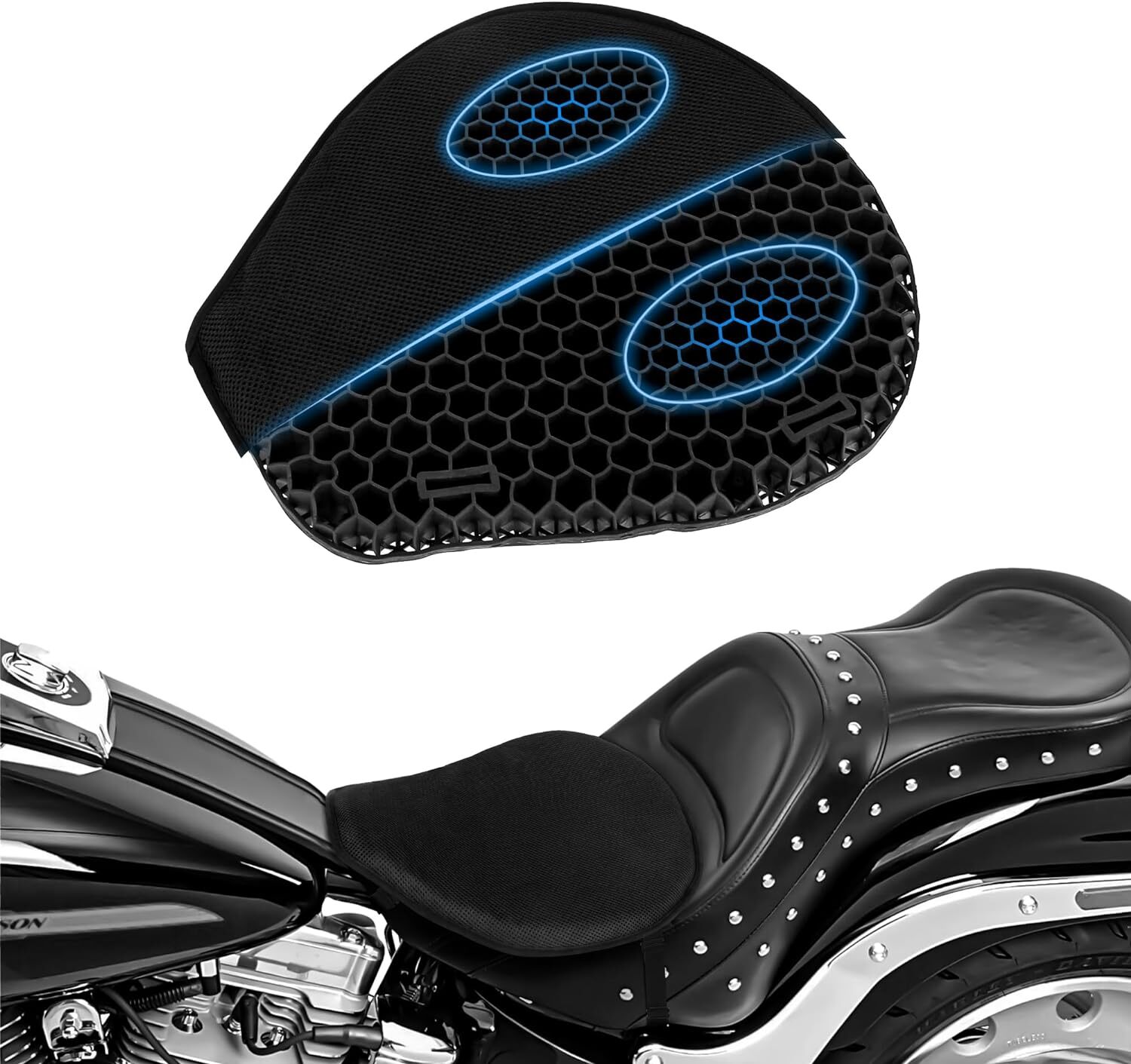 Motorcycle Seat Comfort 3D Gel Seat Cushion Pressure Relief Air Pad Universal Motorcycle Seat Comfort 3D Gel Seat Cushion Pressure Relief Air Pad Universal
