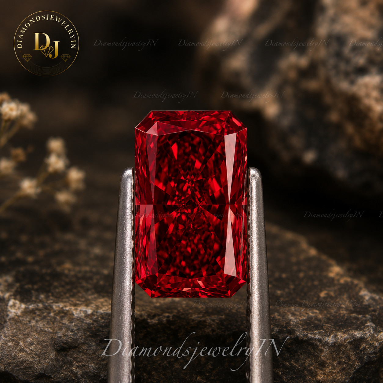 Certified Red Diamond VVS1 Radiant Cut 5.60 Ct Lab Grown Diamond Loose Gemstone