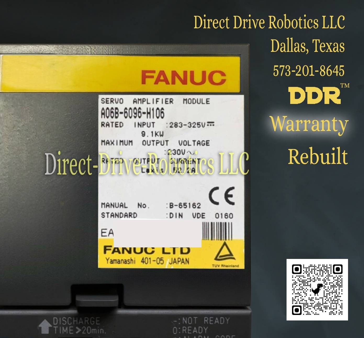 **12mo Warranty**Same Day Shipping Avail.**REBUILT** Fanuc A06B-6096-H106