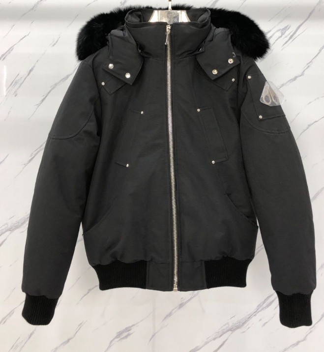 Winter Classic Warmth Moose Knuckles Scissors Down Jacket Rivet Hoodie Coat----