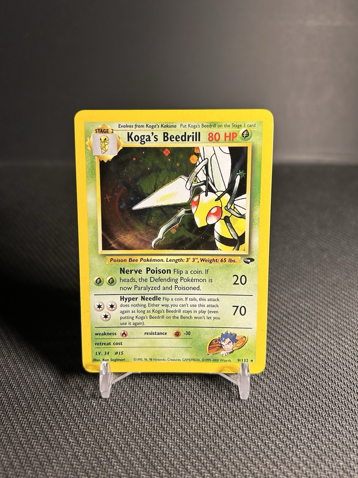 Pokémon TCG Koga's Beedrill 9/132 Gym Challenge Holo LP Pokémon TCG Koga's Beedrill 9/132 Gym Challenge Holo LP