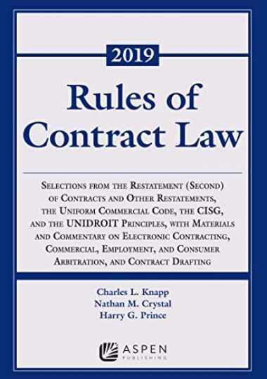 Rules of Contract Law 2019 - Paperback, by Knapp Knapp Charles - Acceptable n Rules of Contract Law 2019 - Paperback, by Knapp Knapp Charles - Acceptable n