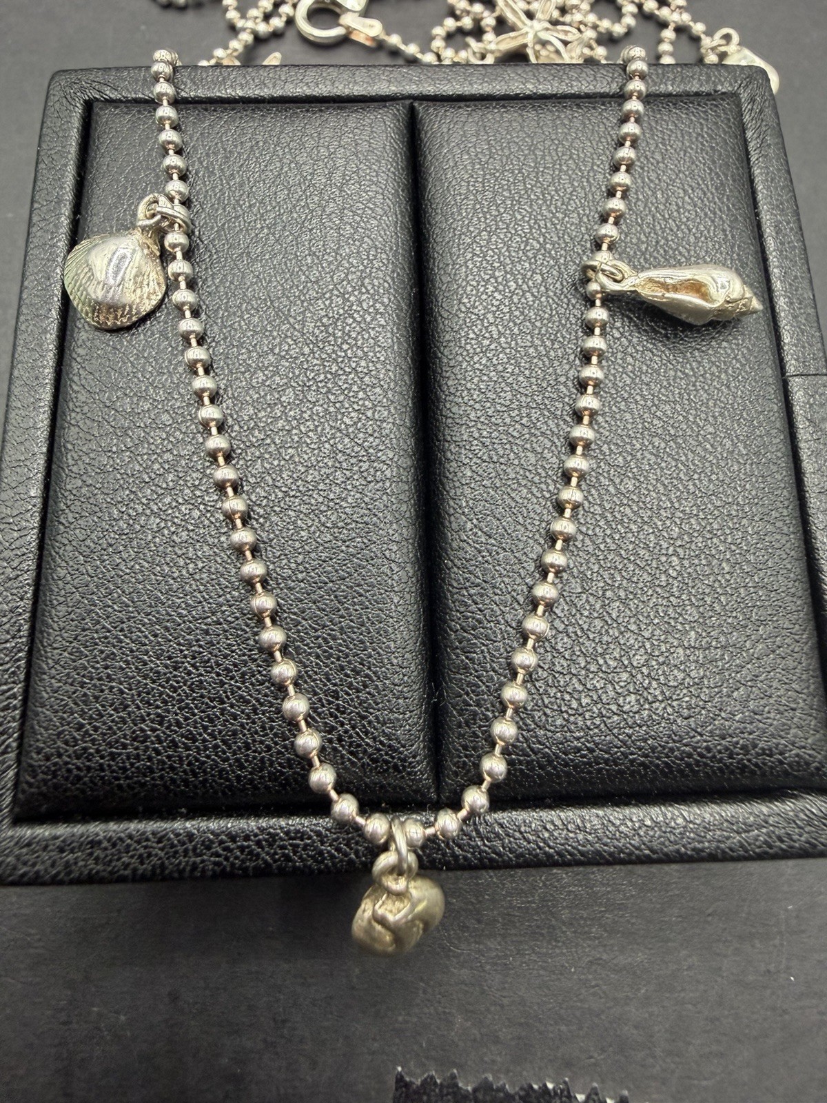 EUC 30” Sterling Silver Sea life Ocean Necklace Dangle Charms 16 Grams J9