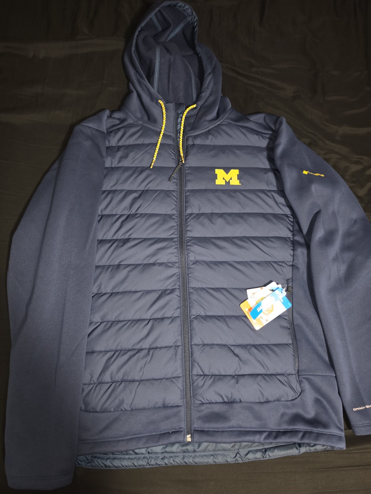 Columbia Omni Shield Hybrid Full Zip Hoodie Jacket Michigan Wolverines Mens XL Columbia Omni Shield Hybrid Full Zip Hoodie Jacket Michigan Wolverines Mens XL