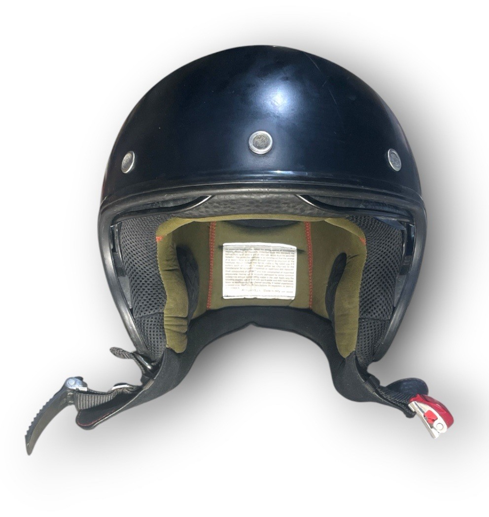 Nolan N21 Open Face Motorcycle Helmet Matte Black Size M 58cm Sun Shield Vintage