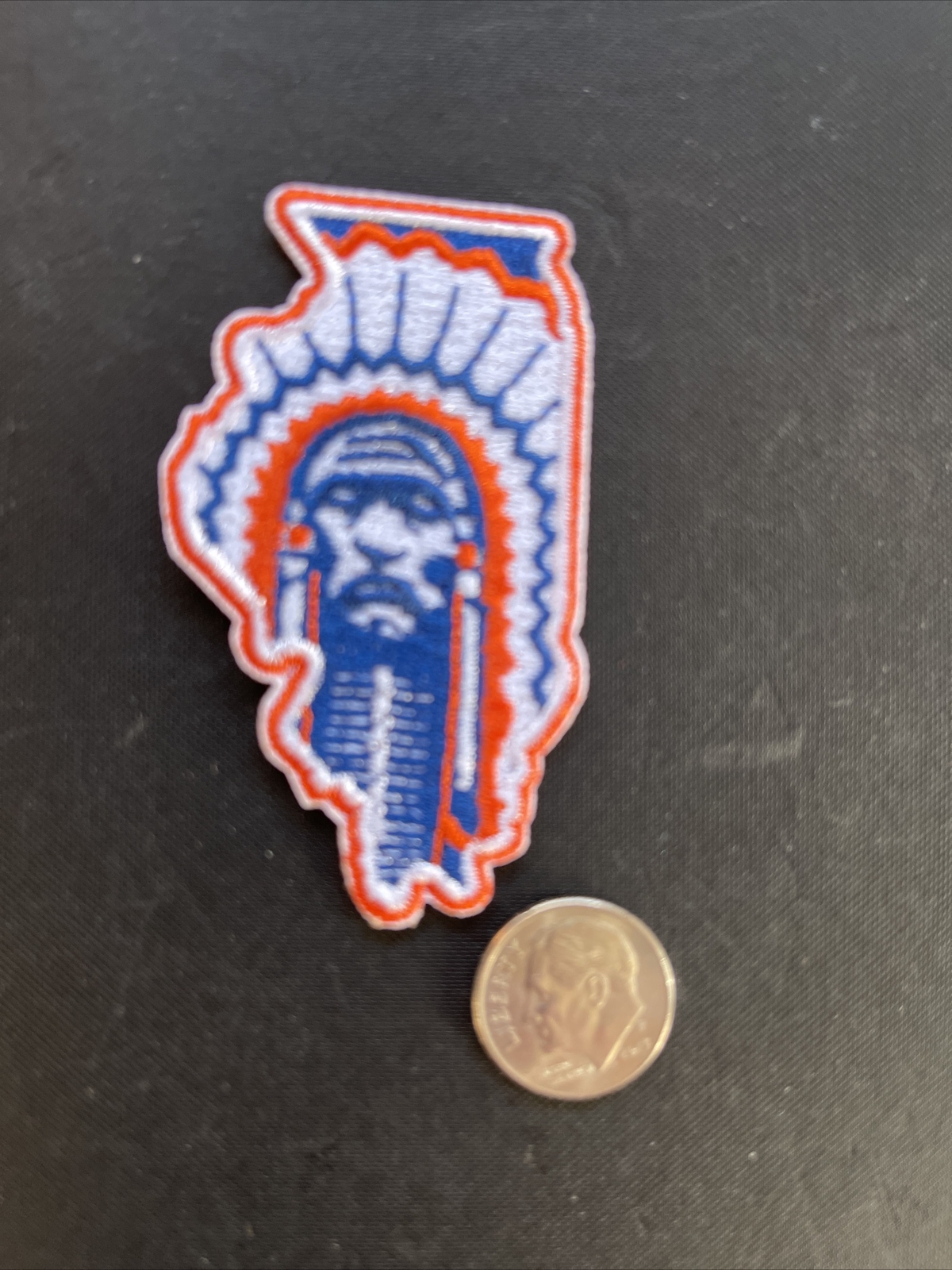 Illinois Fighting Illini Vintage Embroidered Iron On Patch  2.5” X 1.5”